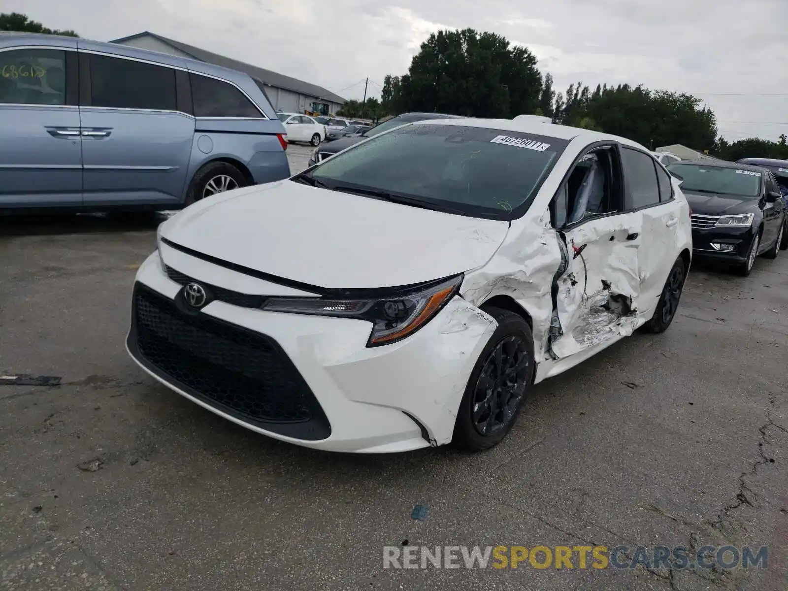 2 Photograph of a damaged car 5YFEPRAE1LP071637 TOYOTA COROLLA 2020