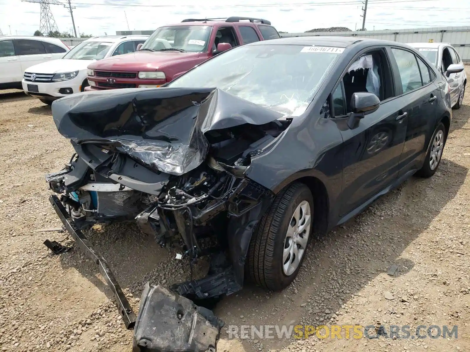 2 Photograph of a damaged car 5YFEPRAE1LP073100 TOYOTA COROLLA 2020