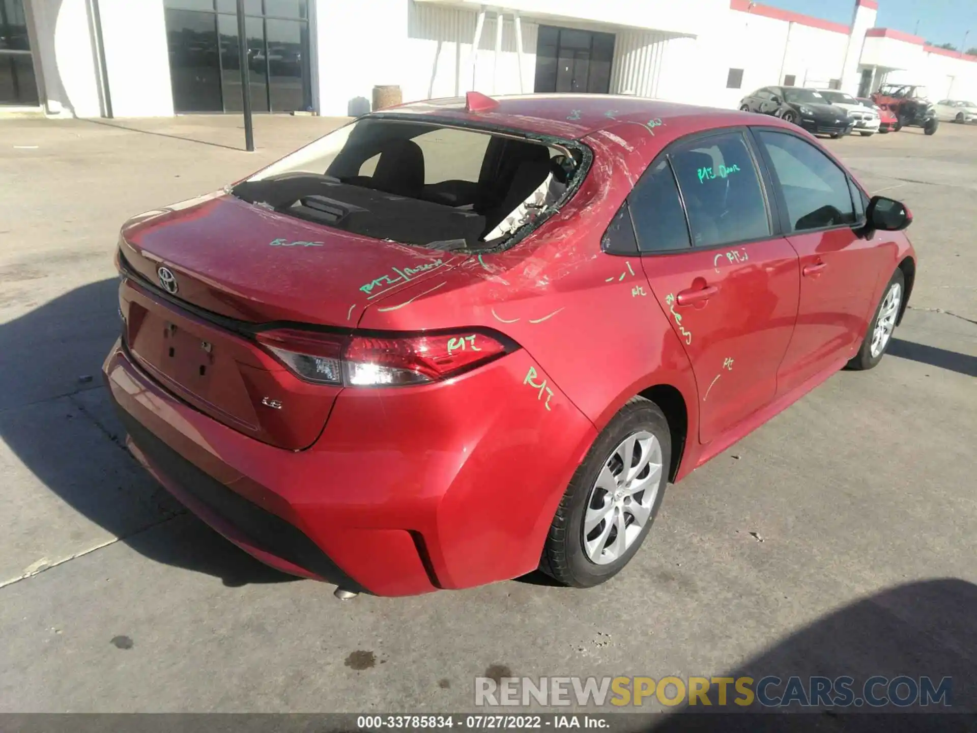 4 Photograph of a damaged car 5YFEPRAE1LP073260 TOYOTA COROLLA 2020