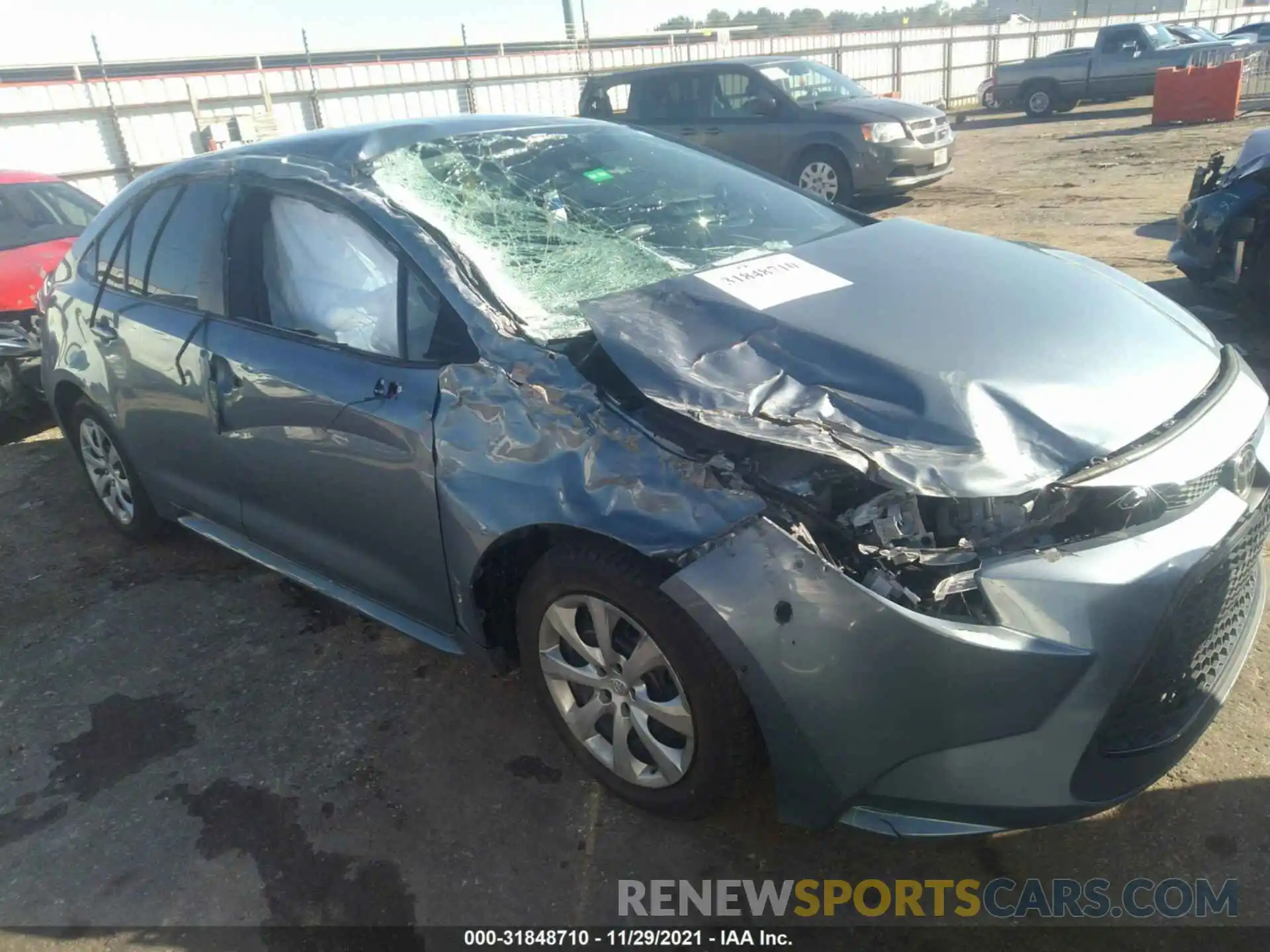 1 Photograph of a damaged car 5YFEPRAE1LP073307 TOYOTA COROLLA 2020