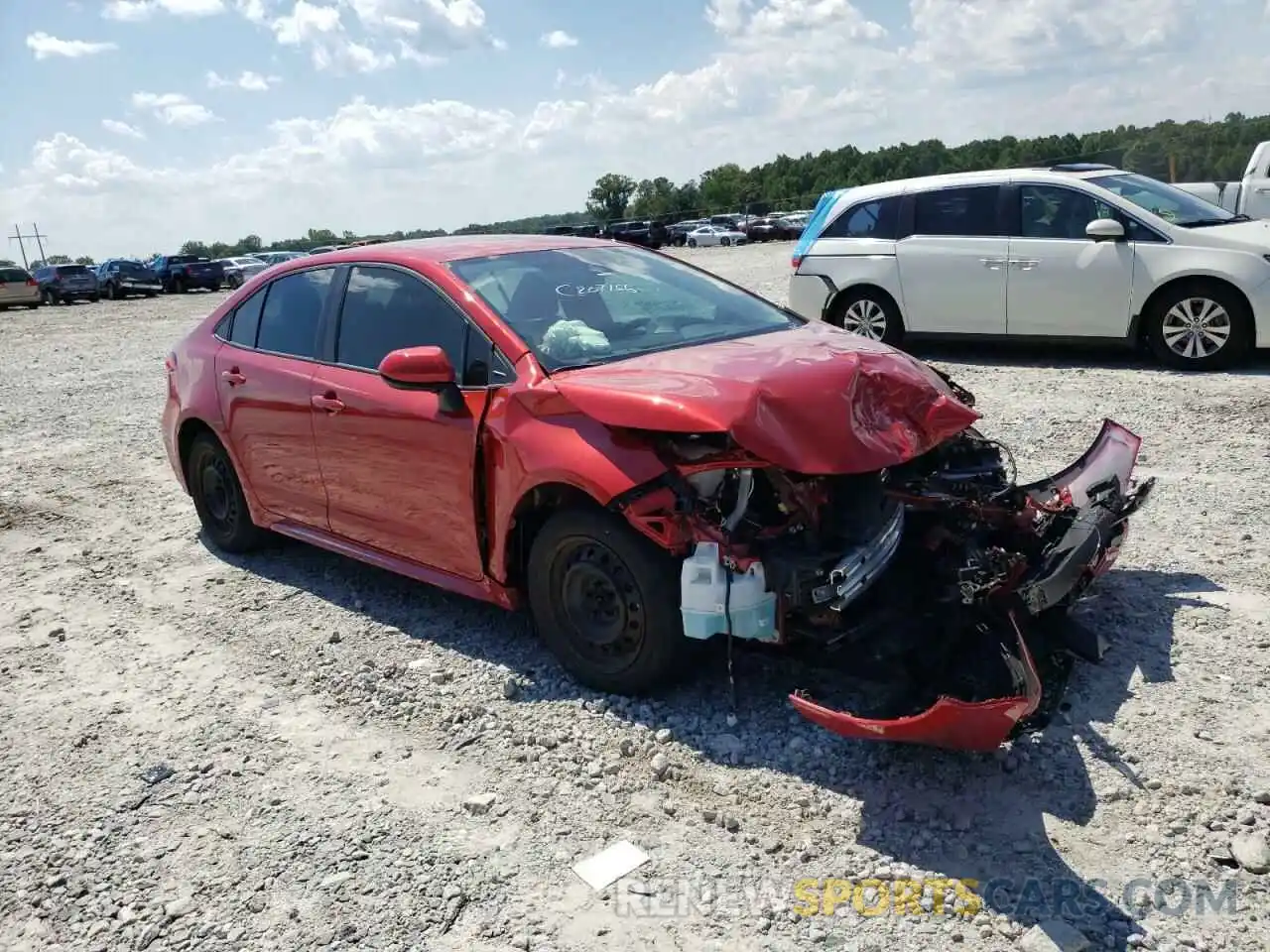 1 Photograph of a damaged car 5YFEPRAE1LP075252 TOYOTA COROLLA 2020