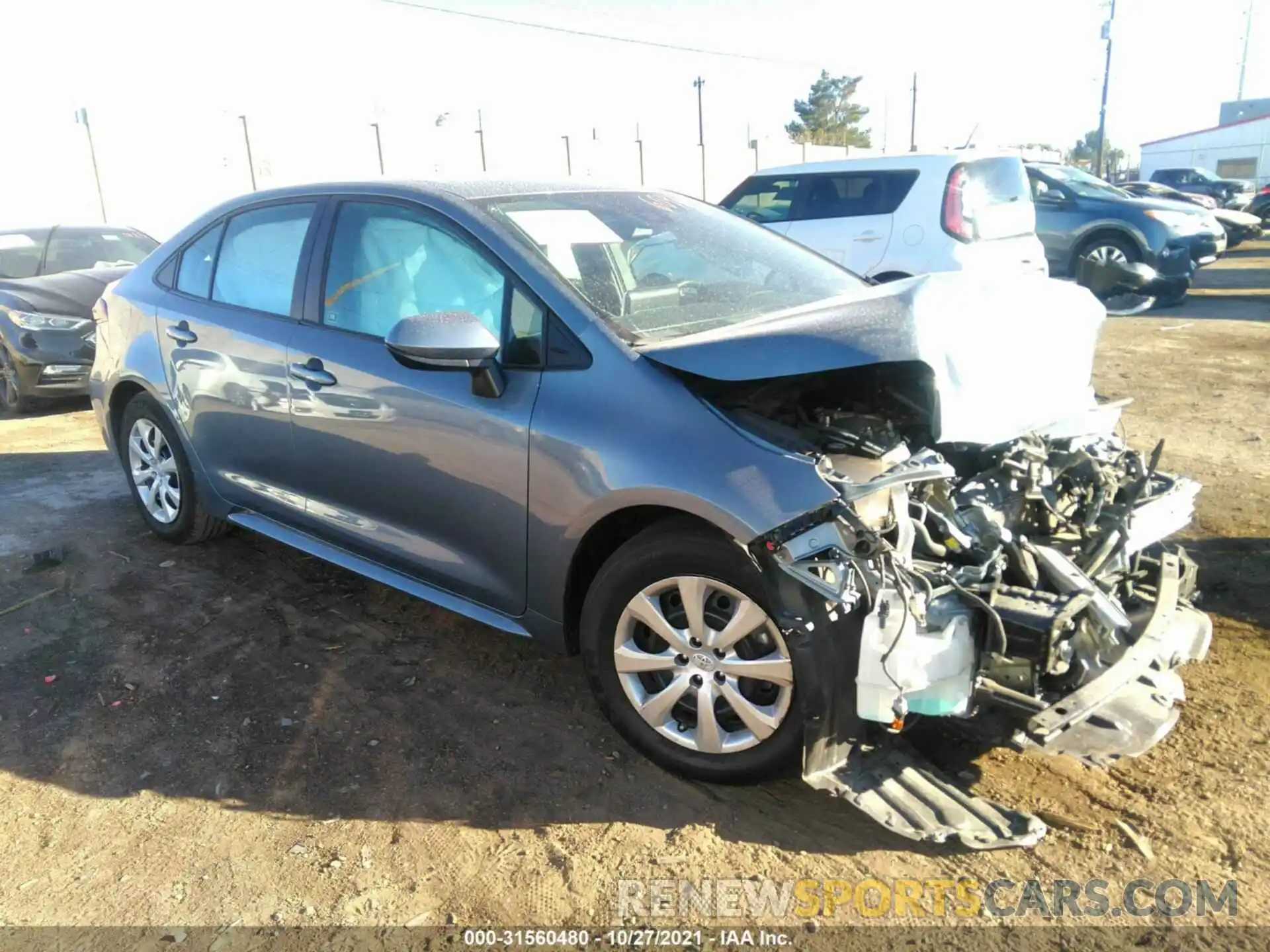 1 Photograph of a damaged car 5YFEPRAE1LP075932 TOYOTA COROLLA 2020