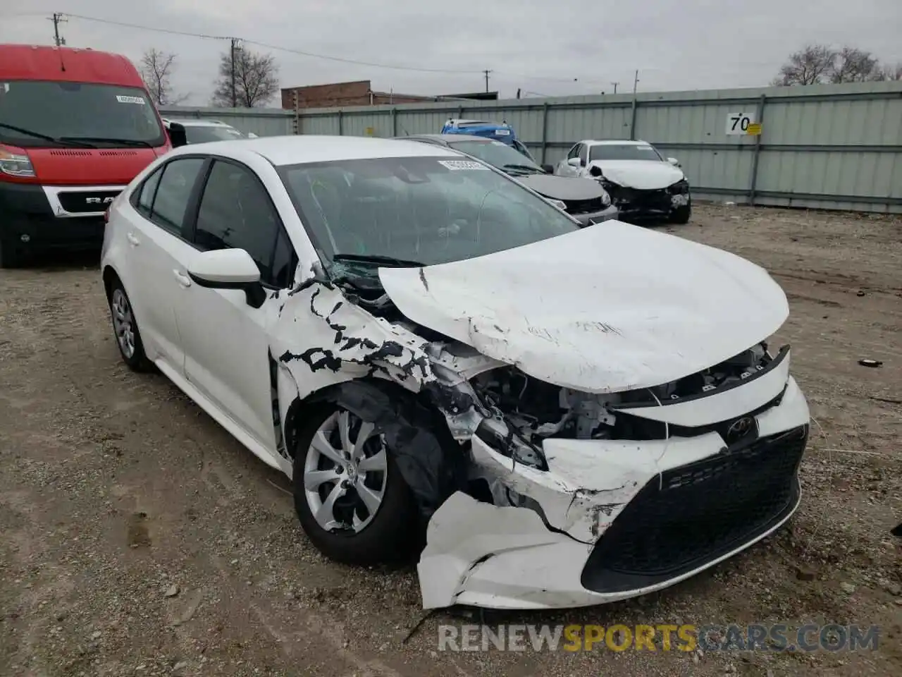 1 Photograph of a damaged car 5YFEPRAE1LP076661 TOYOTA COROLLA 2020