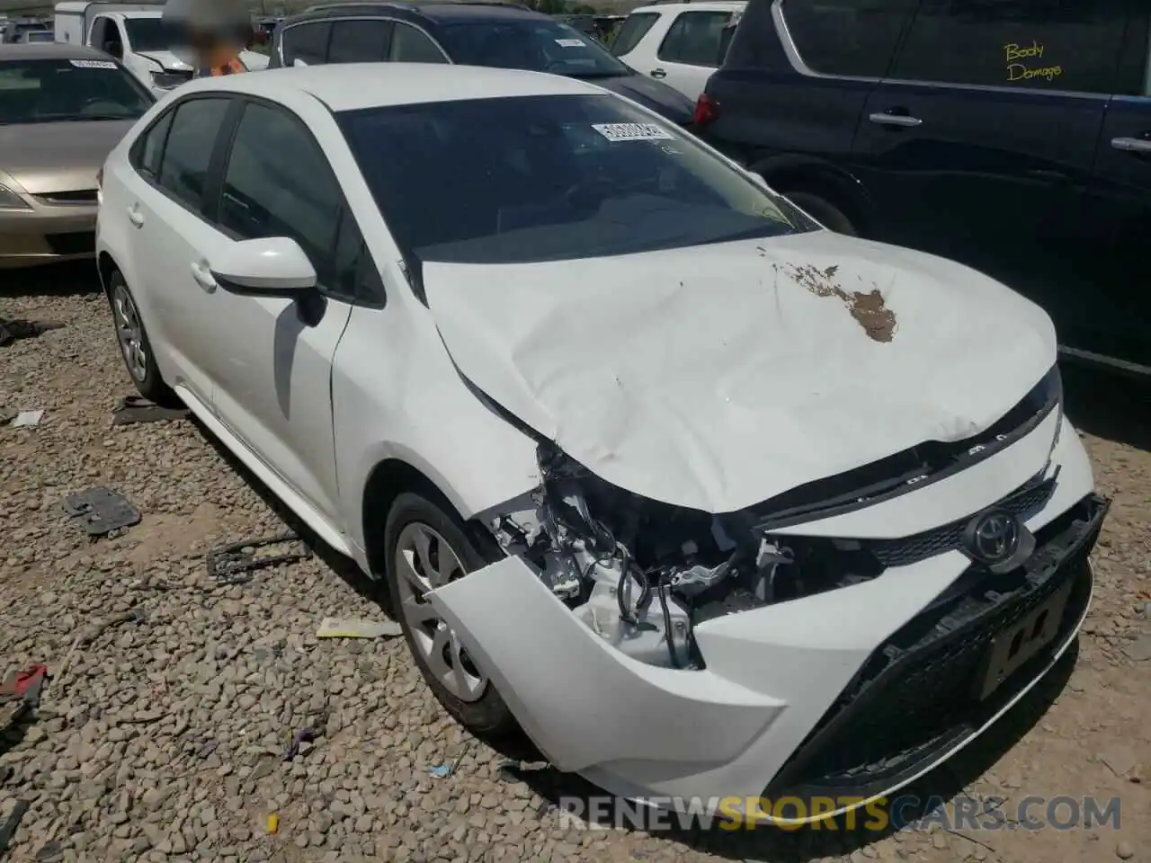 1 Photograph of a damaged car 5YFEPRAE1LP077289 TOYOTA COROLLA 2020