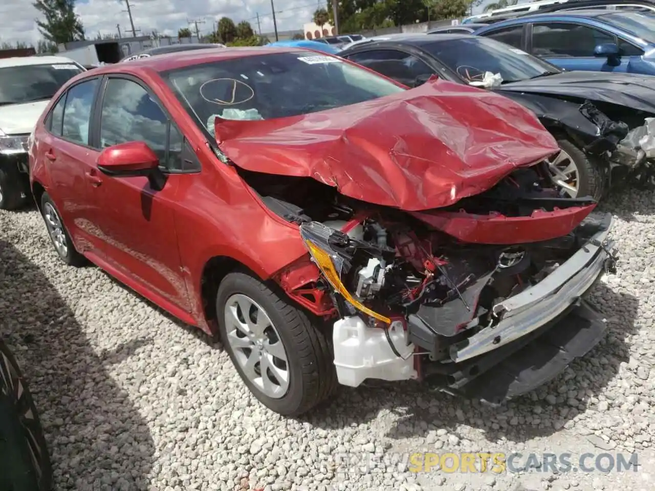 1 Photograph of a damaged car 5YFEPRAE1LP078166 TOYOTA COROLLA 2020