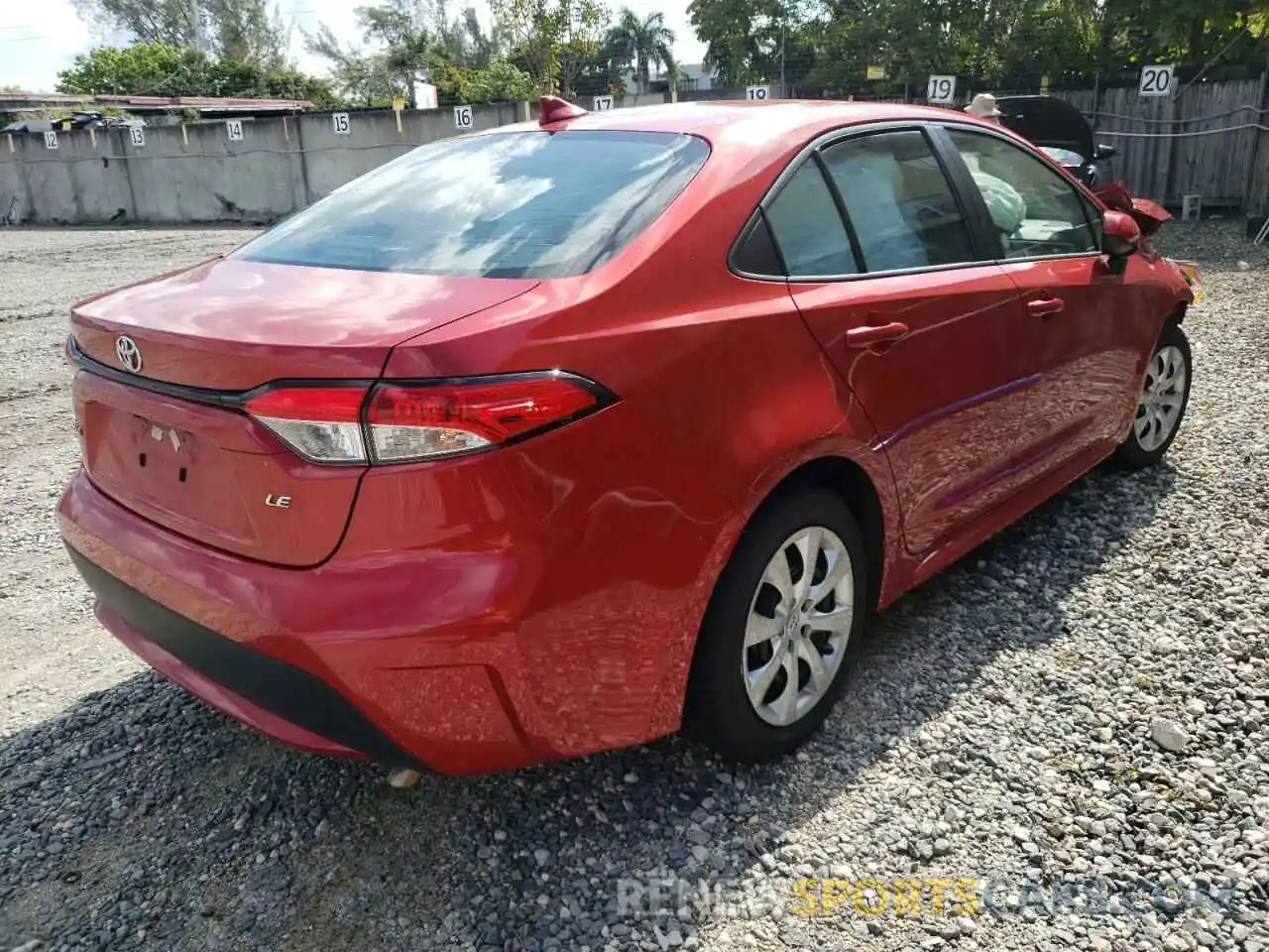 4 Photograph of a damaged car 5YFEPRAE1LP078166 TOYOTA COROLLA 2020