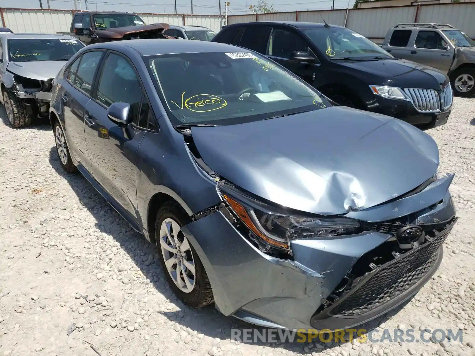 1 Photograph of a damaged car 5YFEPRAE1LP079821 TOYOTA COROLLA 2020