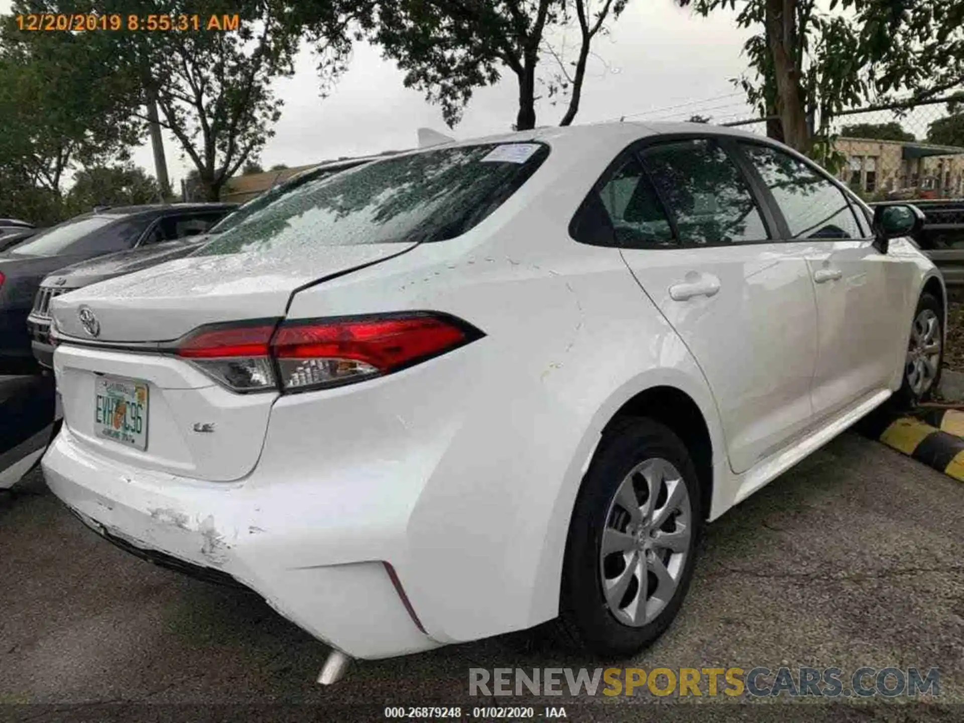 1 Photograph of a damaged car 5YFEPRAE1LP080869 TOYOTA COROLLA 2020