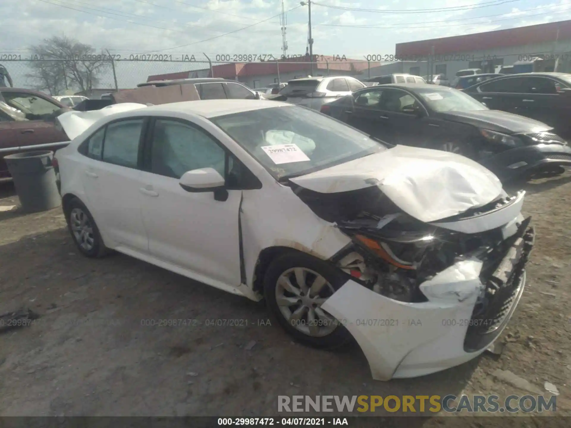 1 Photograph of a damaged car 5YFEPRAE1LP082086 TOYOTA COROLLA 2020