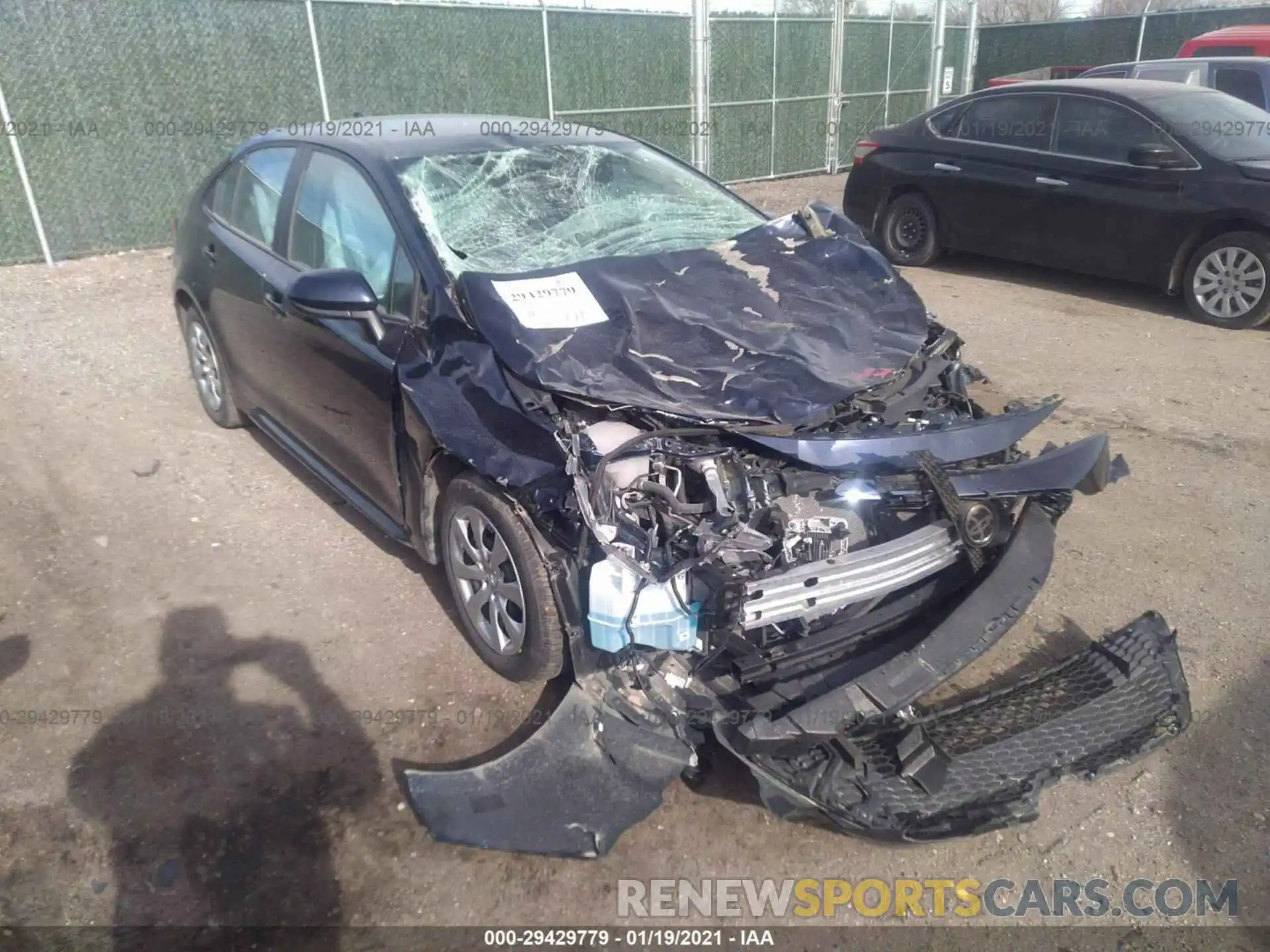 1 Photograph of a damaged car 5YFEPRAE1LP082881 TOYOTA COROLLA 2020