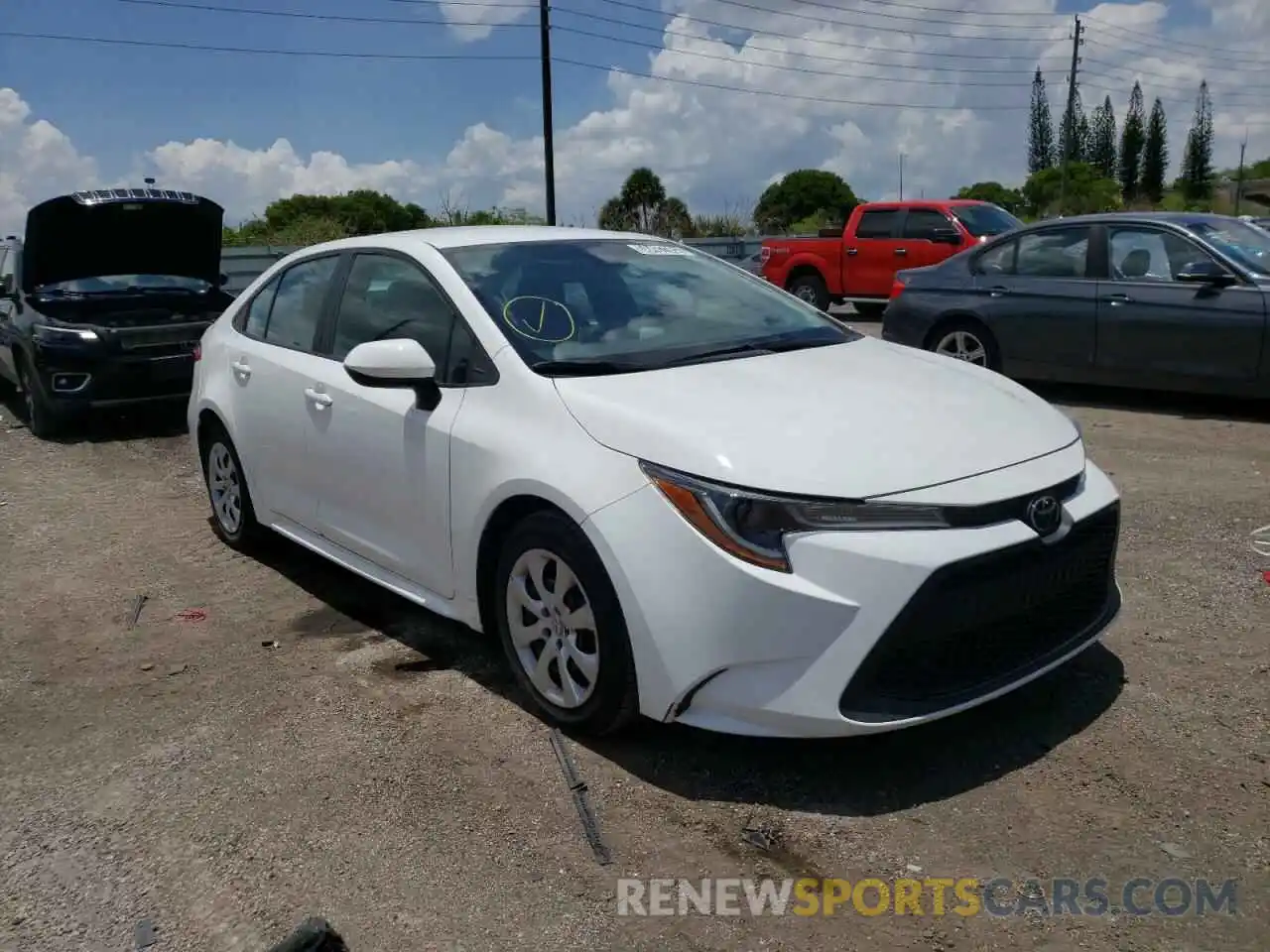 1 Photograph of a damaged car 5YFEPRAE1LP083481 TOYOTA COROLLA 2020