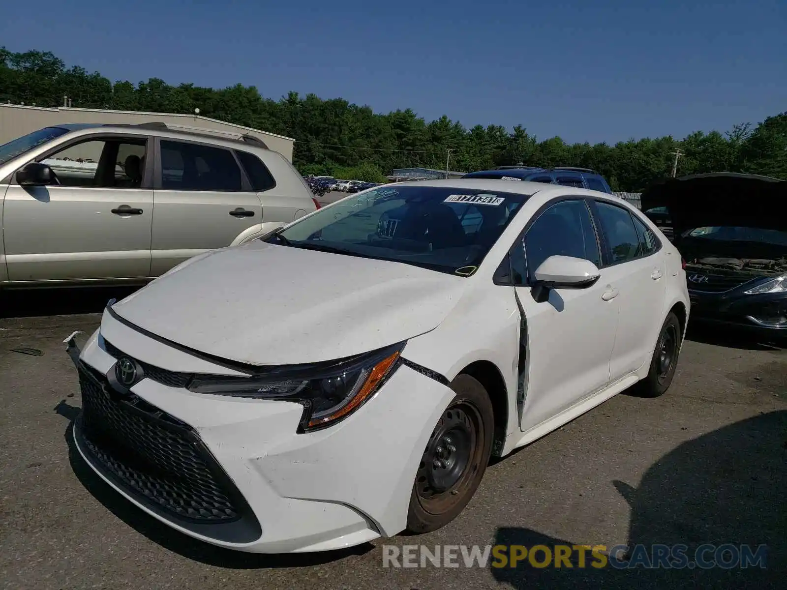 2 Photograph of a damaged car 5YFEPRAE1LP086767 TOYOTA COROLLA 2020