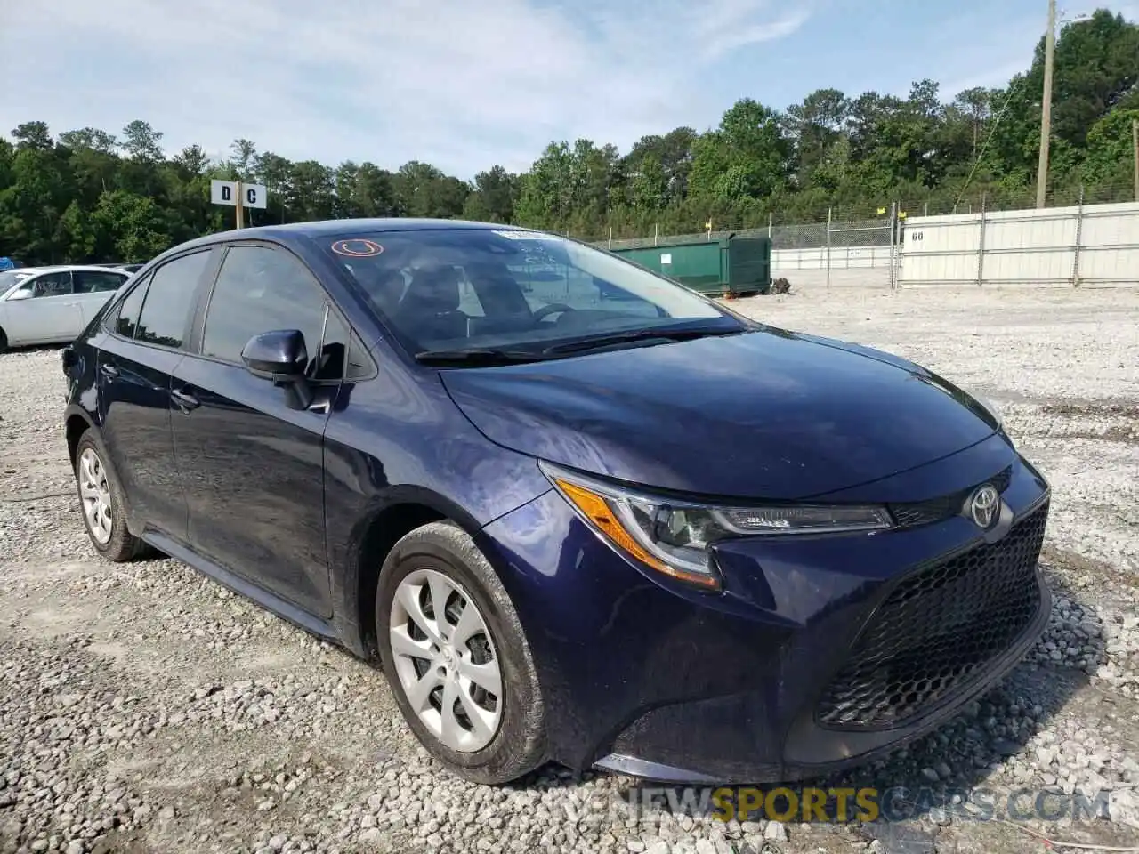 1 Photograph of a damaged car 5YFEPRAE1LP086879 TOYOTA COROLLA 2020