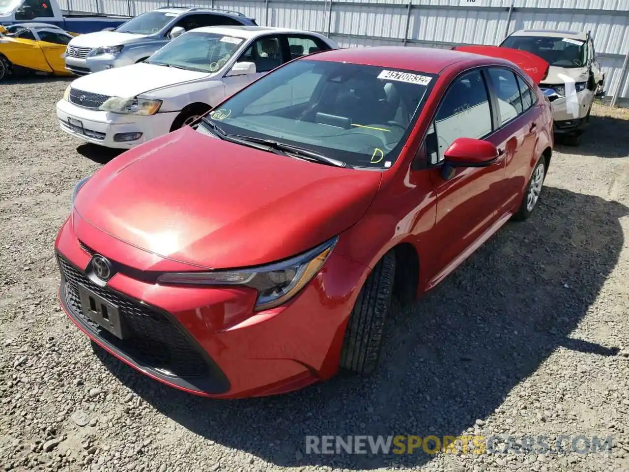 2 Photograph of a damaged car 5YFEPRAE1LP087255 TOYOTA COROLLA 2020