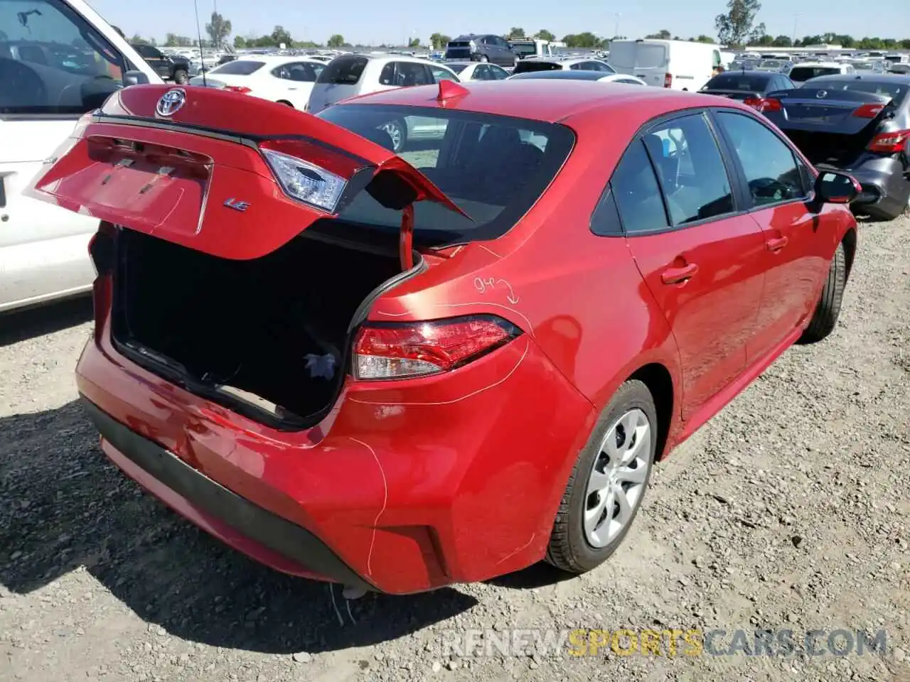 4 Photograph of a damaged car 5YFEPRAE1LP087255 TOYOTA COROLLA 2020