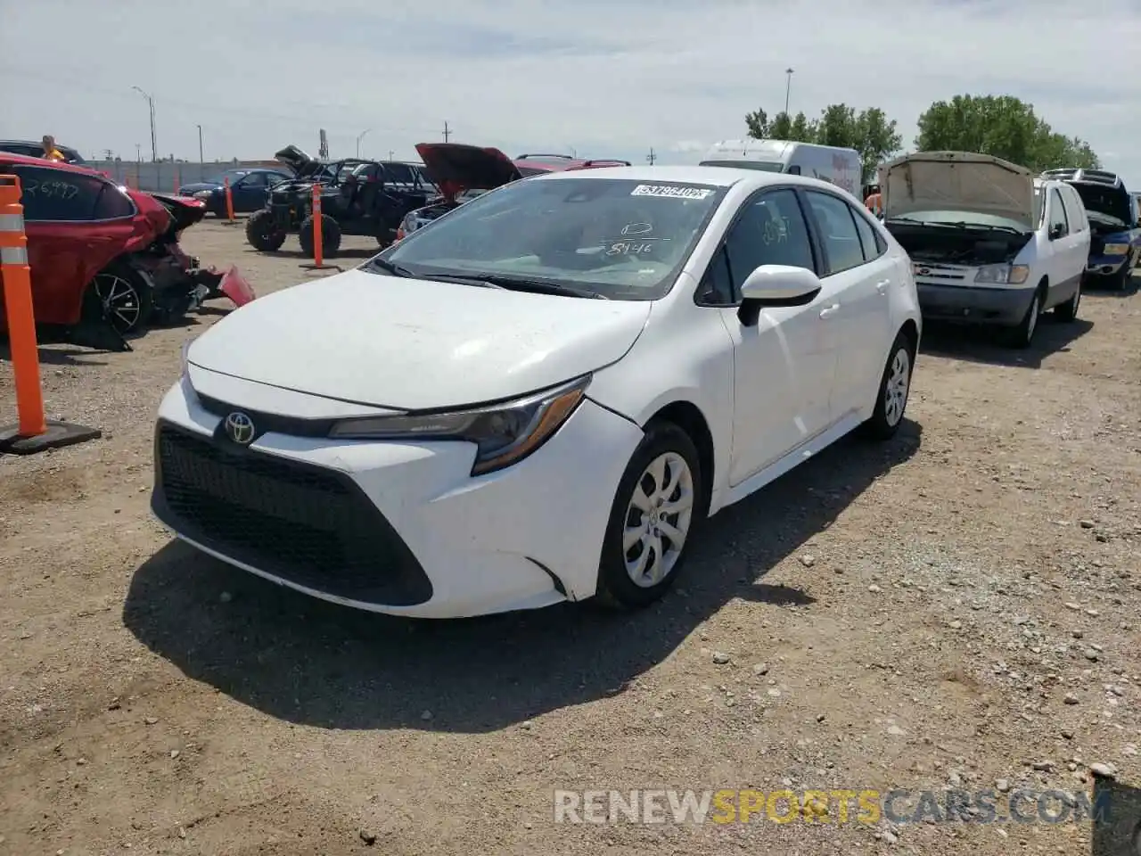 2 Photograph of a damaged car 5YFEPRAE1LP088146 TOYOTA COROLLA 2020