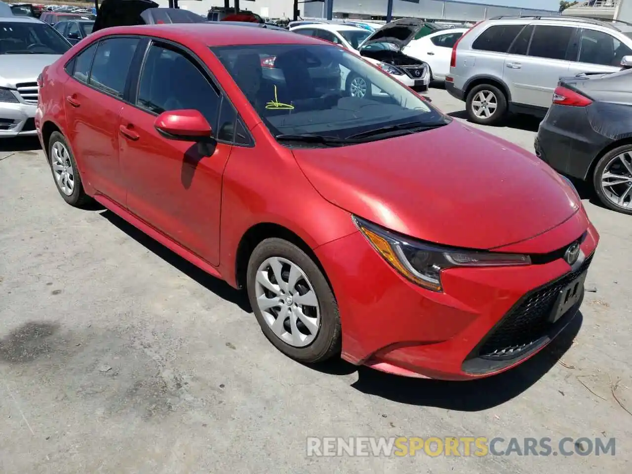 1 Photograph of a damaged car 5YFEPRAE1LP088471 TOYOTA COROLLA 2020