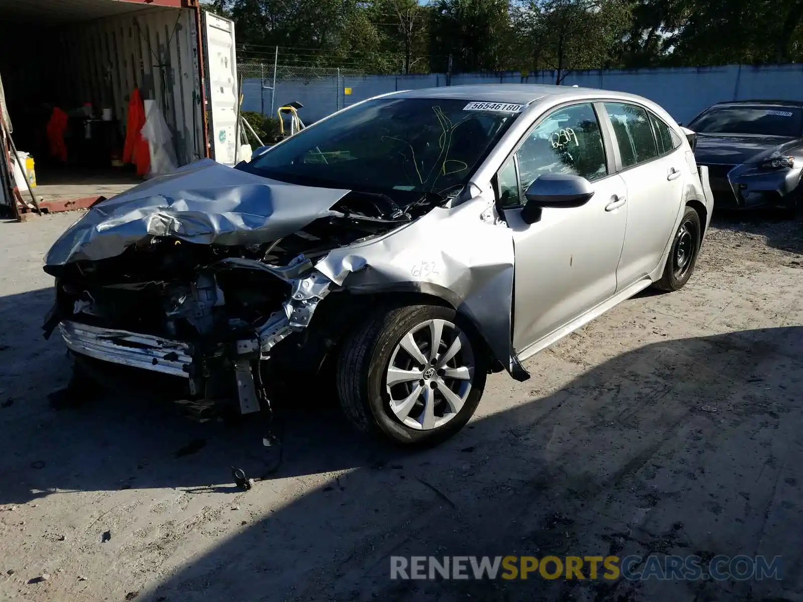 2 Photograph of a damaged car 5YFEPRAE1LP090950 TOYOTA COROLLA 2020