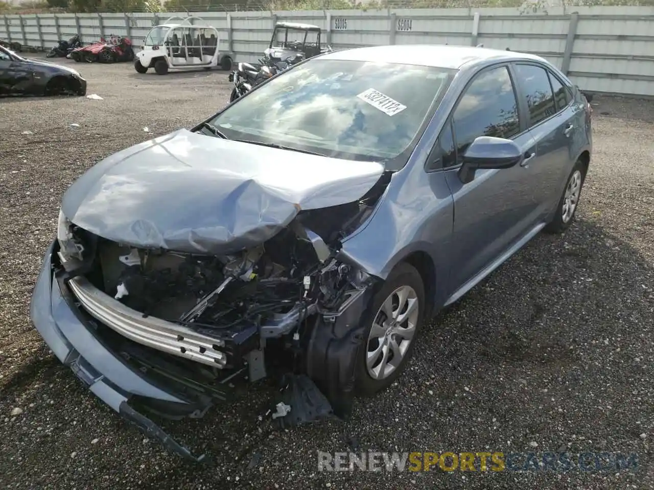 2 Photograph of a damaged car 5YFEPRAE1LP091368 TOYOTA COROLLA 2020