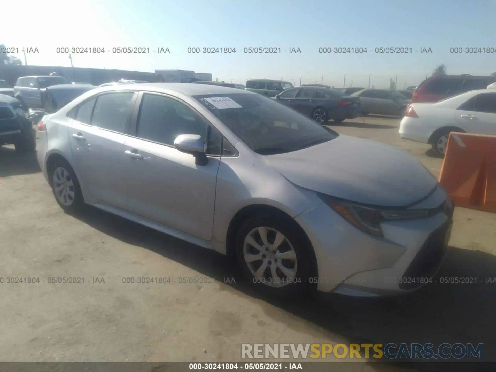 1 Photograph of a damaged car 5YFEPRAE1LP092018 TOYOTA COROLLA 2020