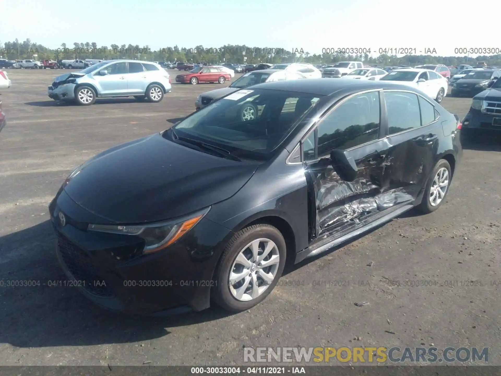 2 Photograph of a damaged car 5YFEPRAE1LP093055 TOYOTA COROLLA 2020