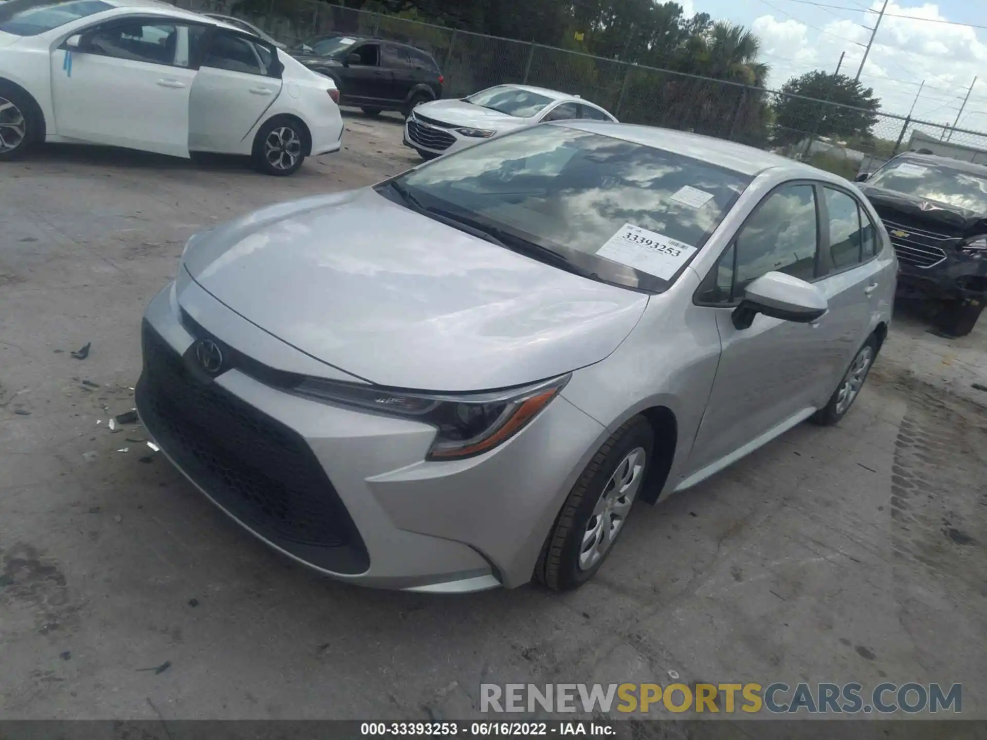 2 Photograph of a damaged car 5YFEPRAE1LP096697 TOYOTA COROLLA 2020