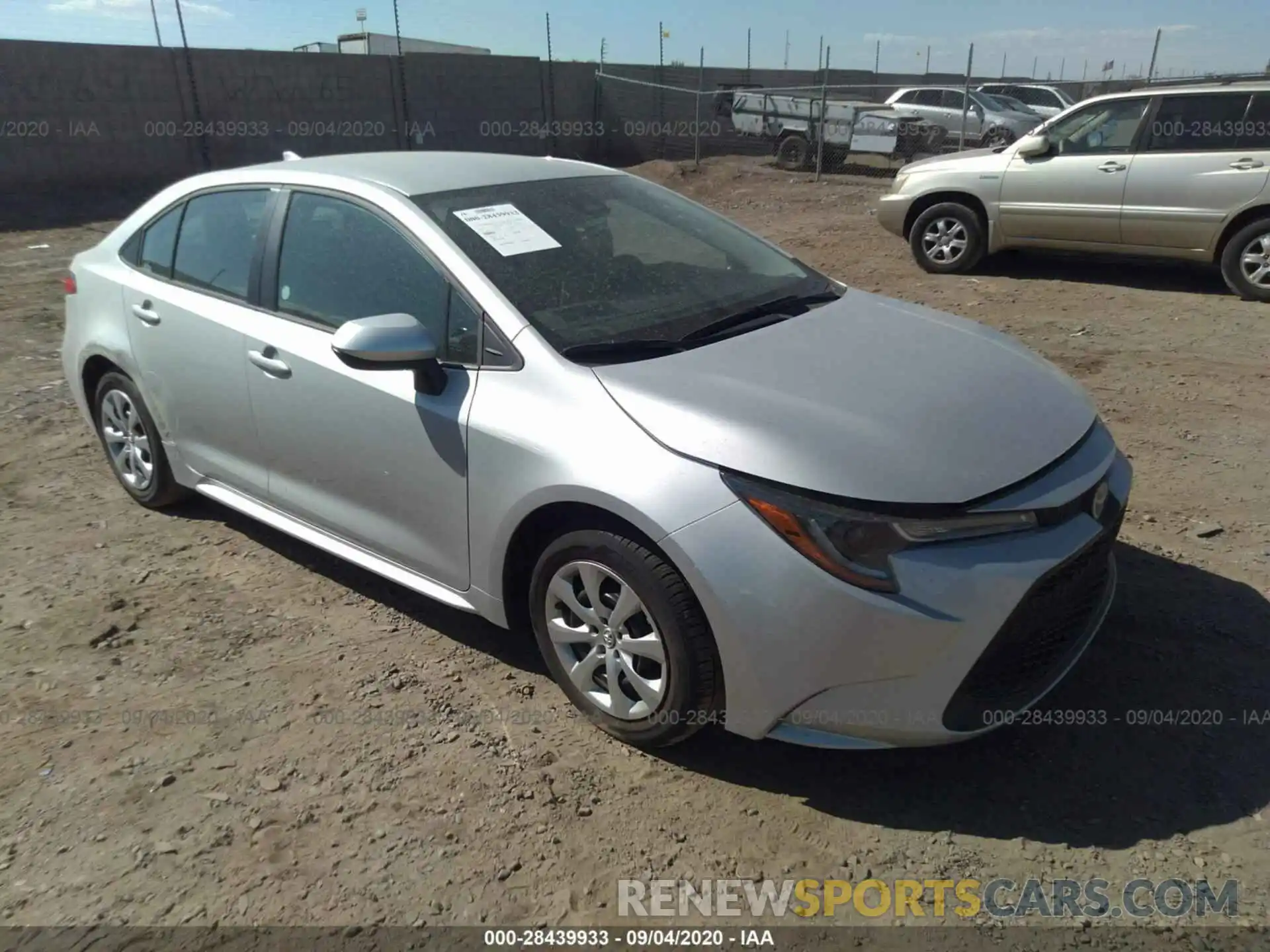 1 Photograph of a damaged car 5YFEPRAE1LP096828 TOYOTA COROLLA 2020