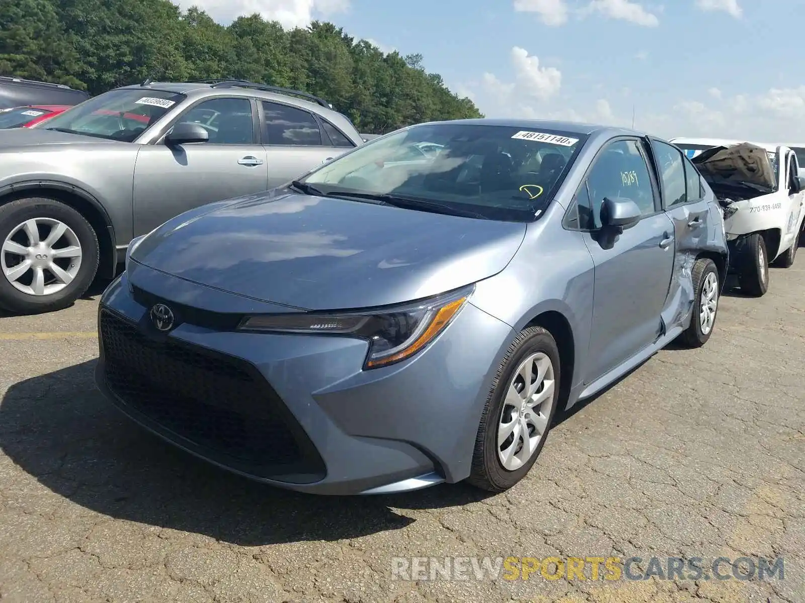 2 Photograph of a damaged car 5YFEPRAE1LP097431 TOYOTA COROLLA 2020