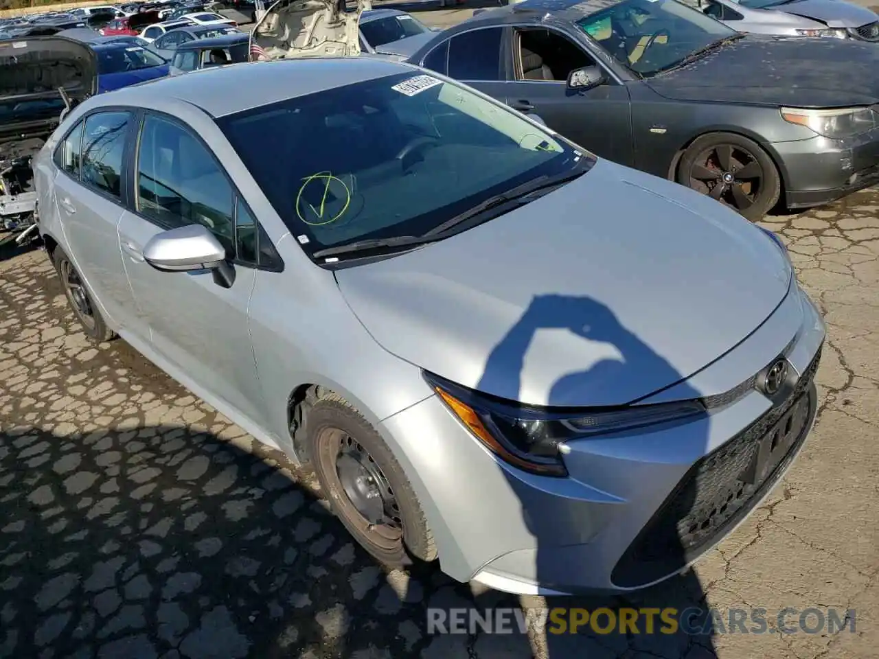 1 Photograph of a damaged car 5YFEPRAE1LP098420 TOYOTA COROLLA 2020