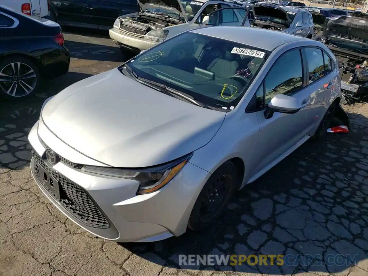 2 Photograph of a damaged car 5YFEPRAE1LP098420 TOYOTA COROLLA 2020