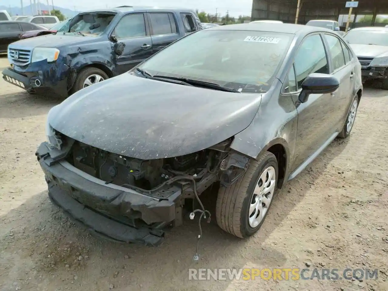 2 Photograph of a damaged car 5YFEPRAE1LP100568 TOYOTA COROLLA 2020