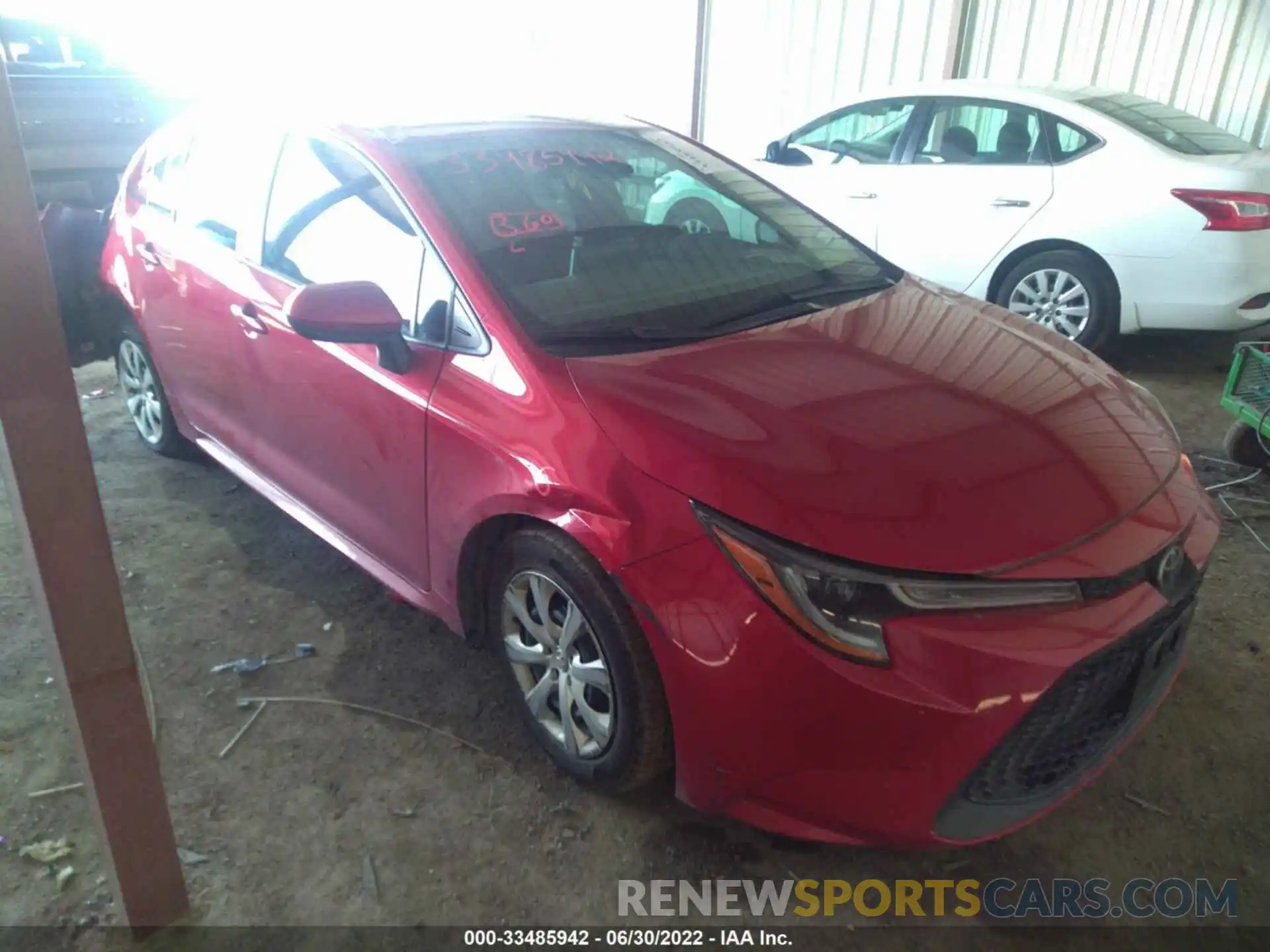 1 Photograph of a damaged car 5YFEPRAE1LP102501 TOYOTA COROLLA 2020