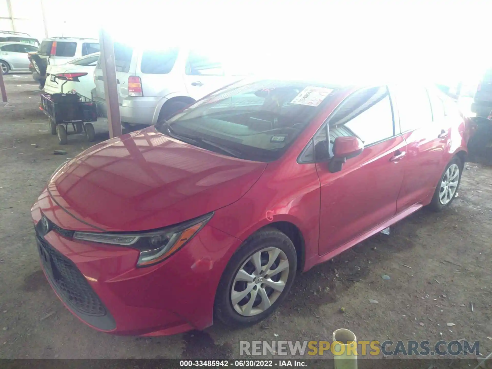 2 Photograph of a damaged car 5YFEPRAE1LP102501 TOYOTA COROLLA 2020