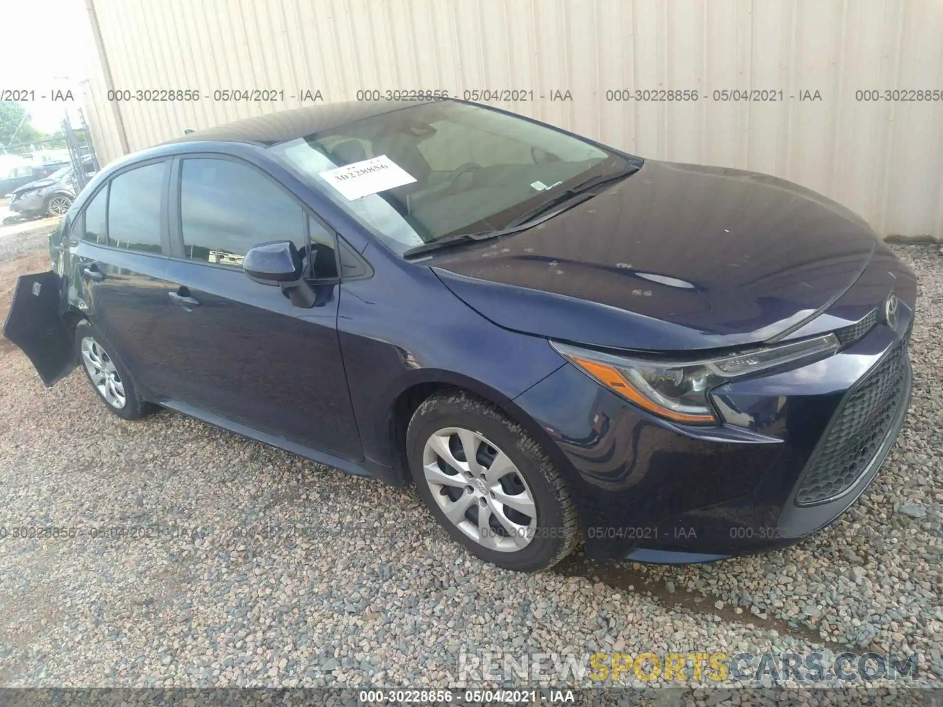 1 Photograph of a damaged car 5YFEPRAE1LP102899 TOYOTA COROLLA 2020