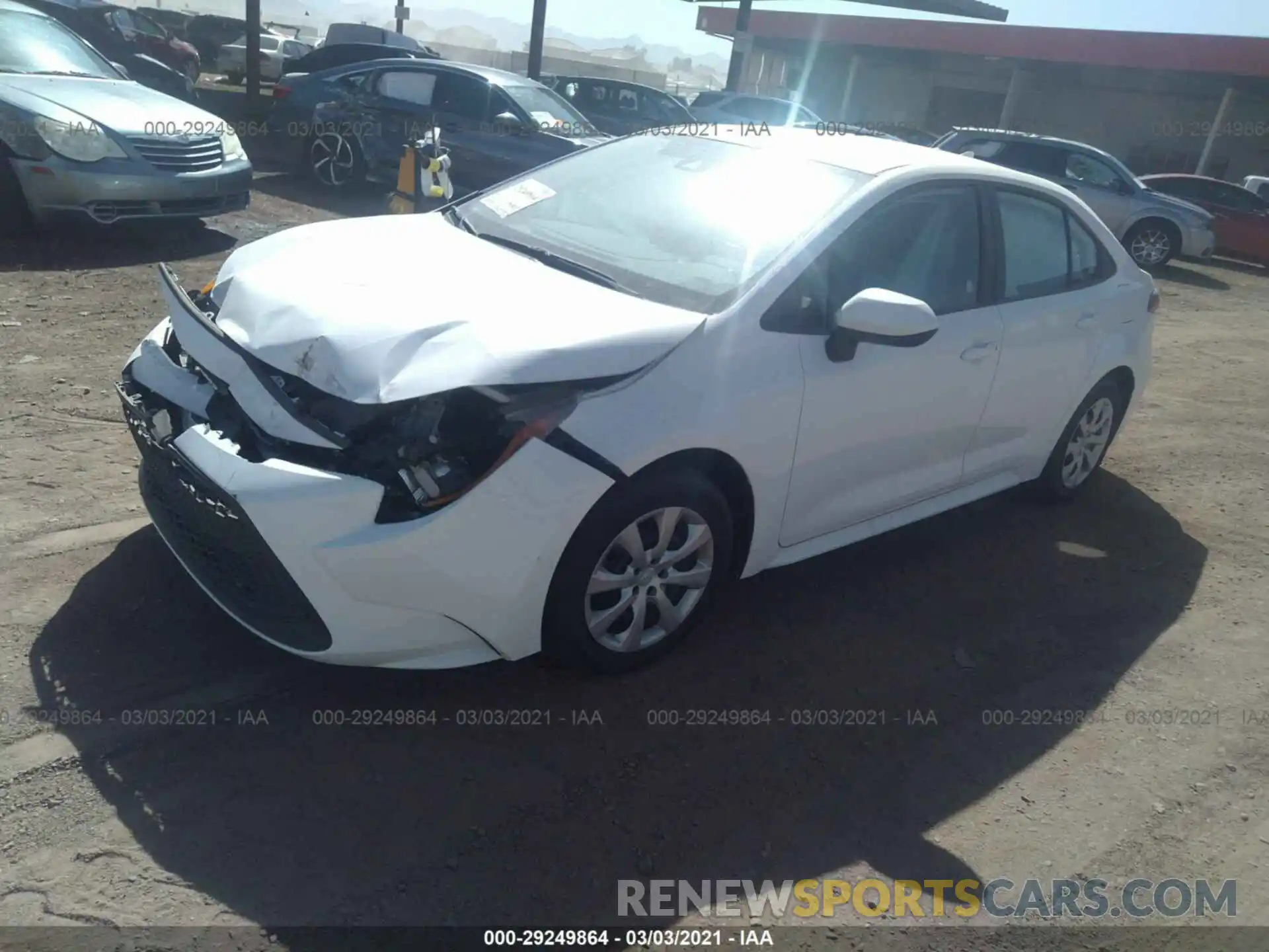 2 Photograph of a damaged car 5YFEPRAE1LP105902 TOYOTA COROLLA 2020