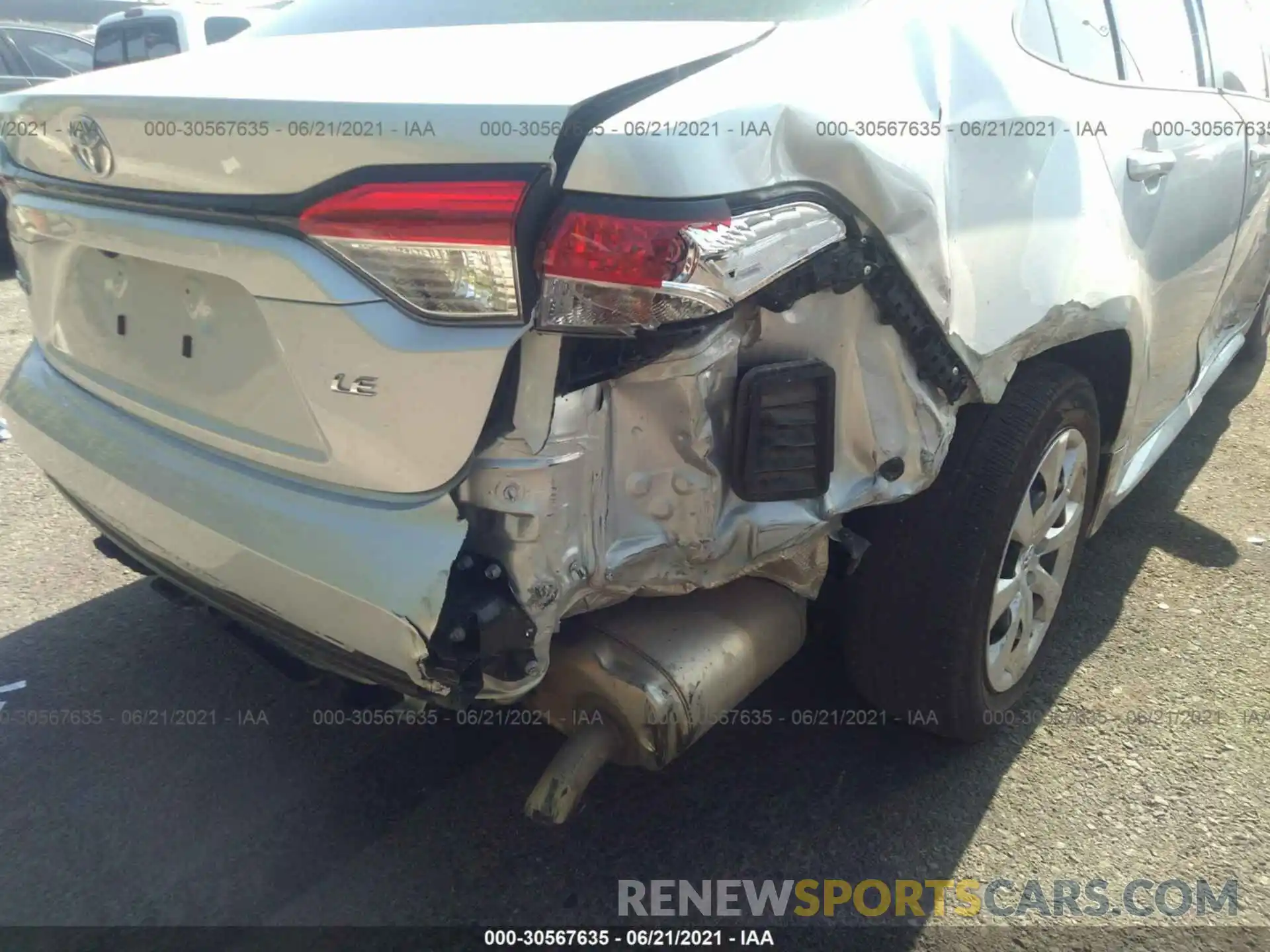 6 Фотография поврежденного автомобиля 5YFEPRAE1LP106435 TOYOTA COROLLA 2020