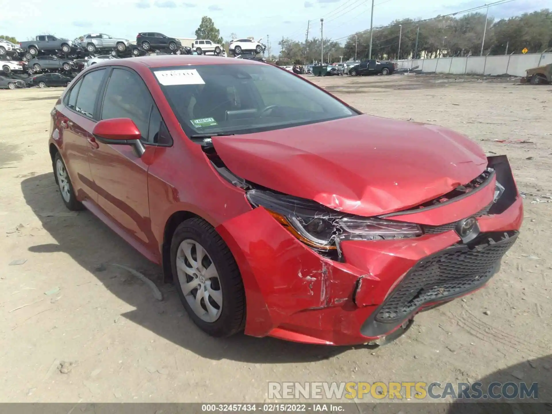 1 Photograph of a damaged car 5YFEPRAE1LP106533 TOYOTA COROLLA 2020