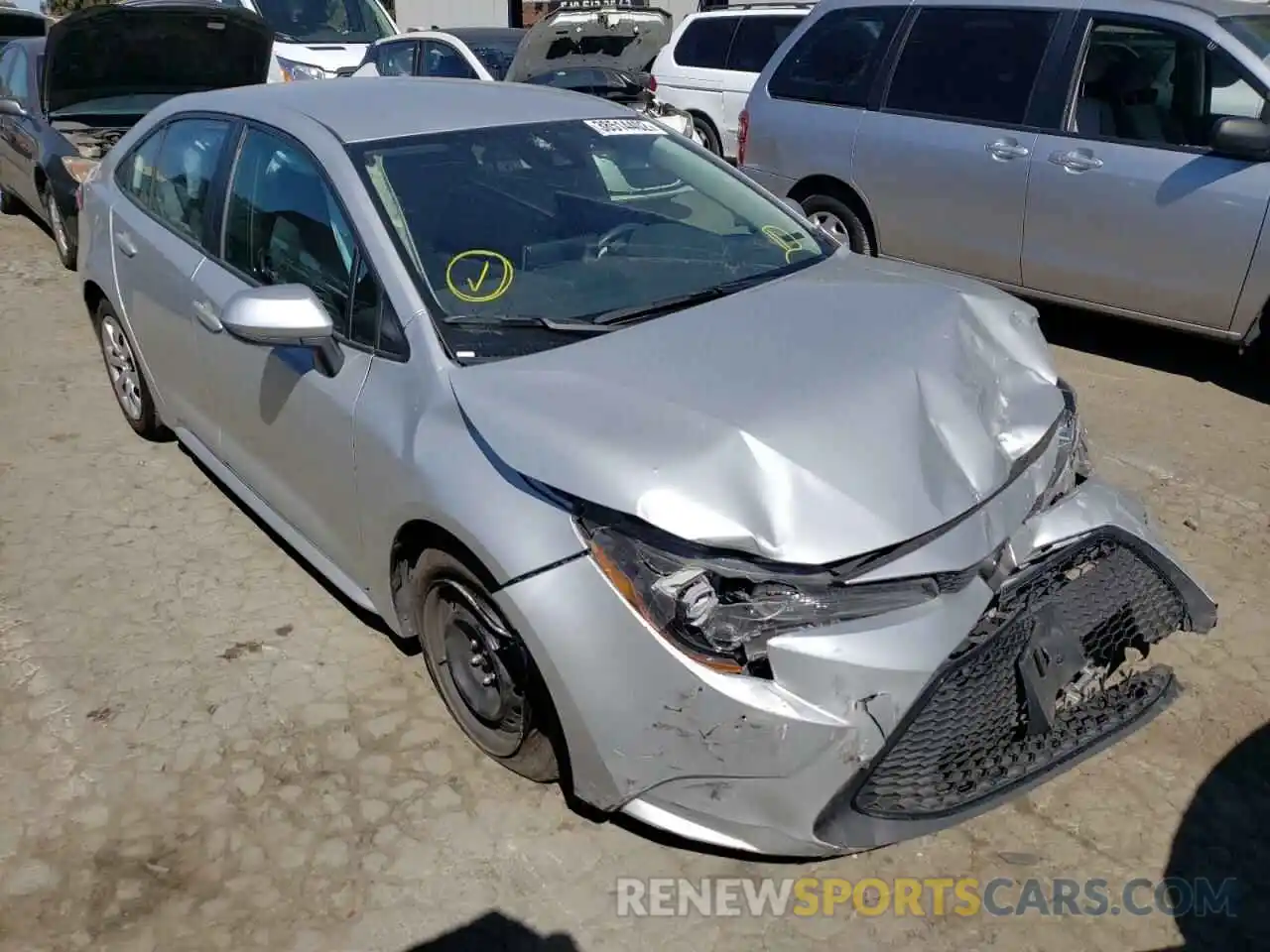 1 Photograph of a damaged car 5YFEPRAE1LP110159 TOYOTA COROLLA 2020