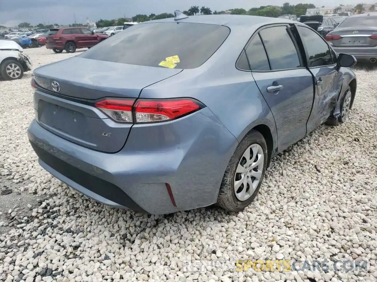 4 Photograph of a damaged car 5YFEPRAE1LP112381 TOYOTA COROLLA 2020