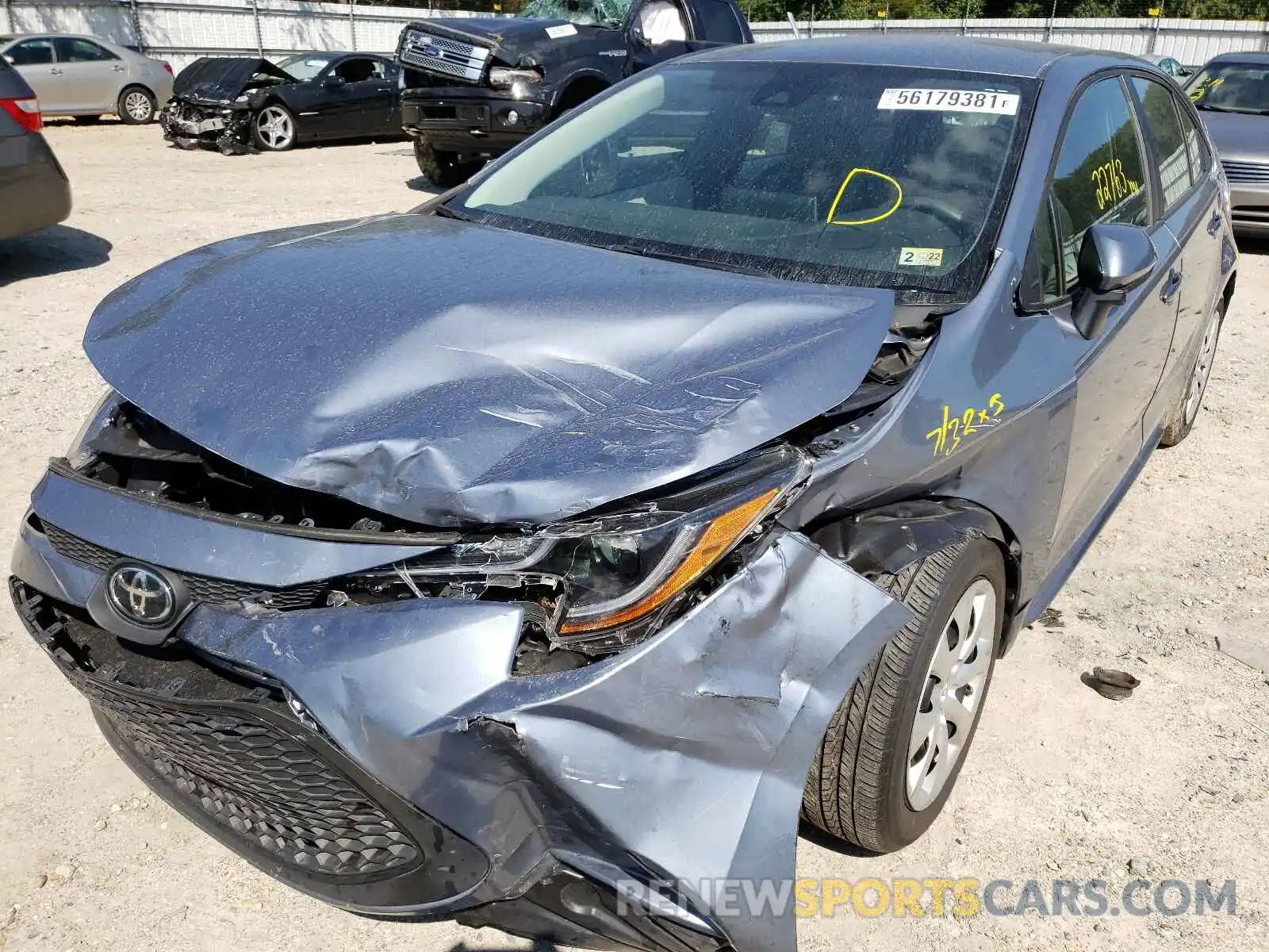 2 Photograph of a damaged car 5YFEPRAE1LP113188 TOYOTA COROLLA 2020