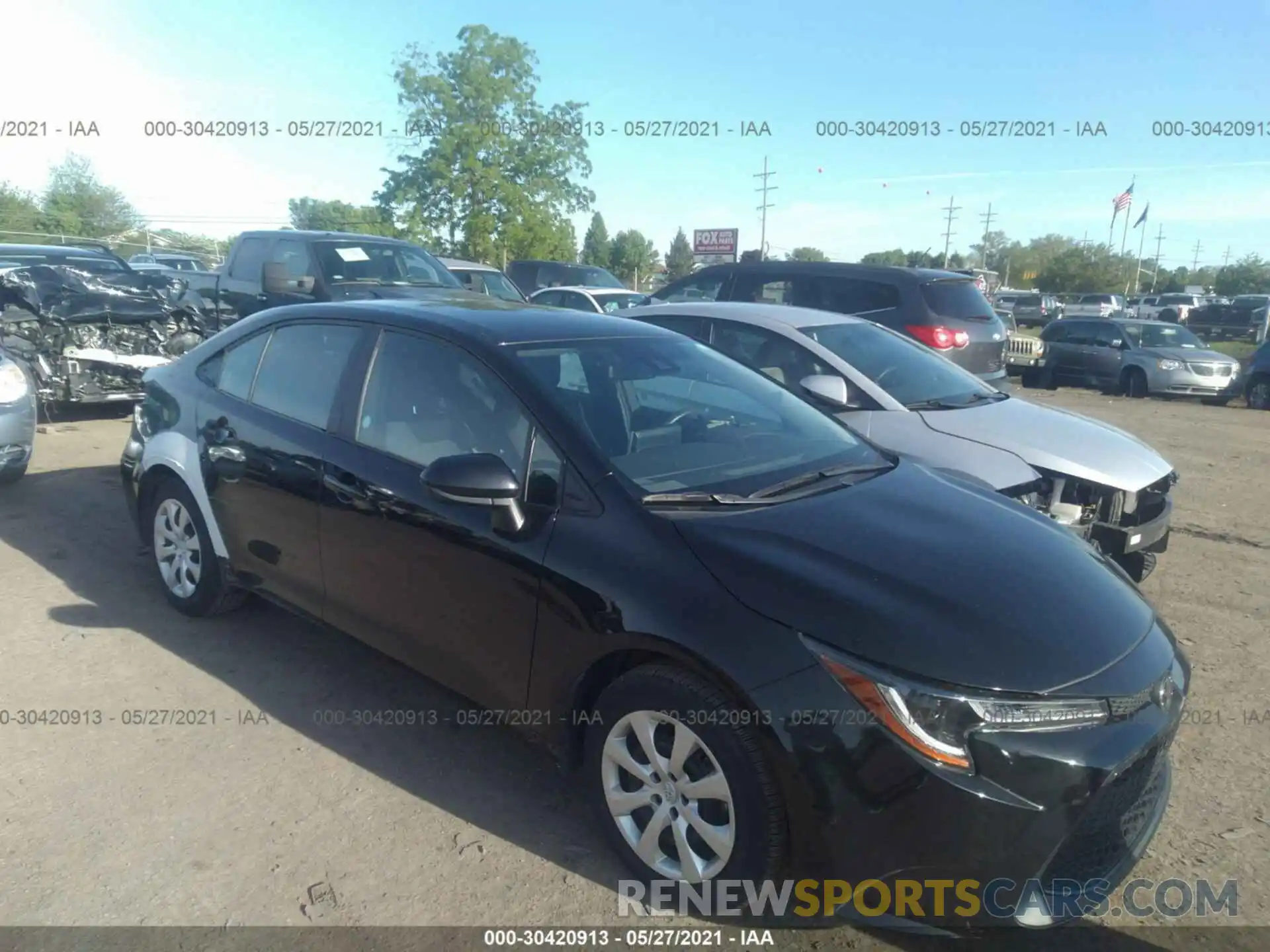 1 Photograph of a damaged car 5YFEPRAE1LP116740 TOYOTA COROLLA 2020