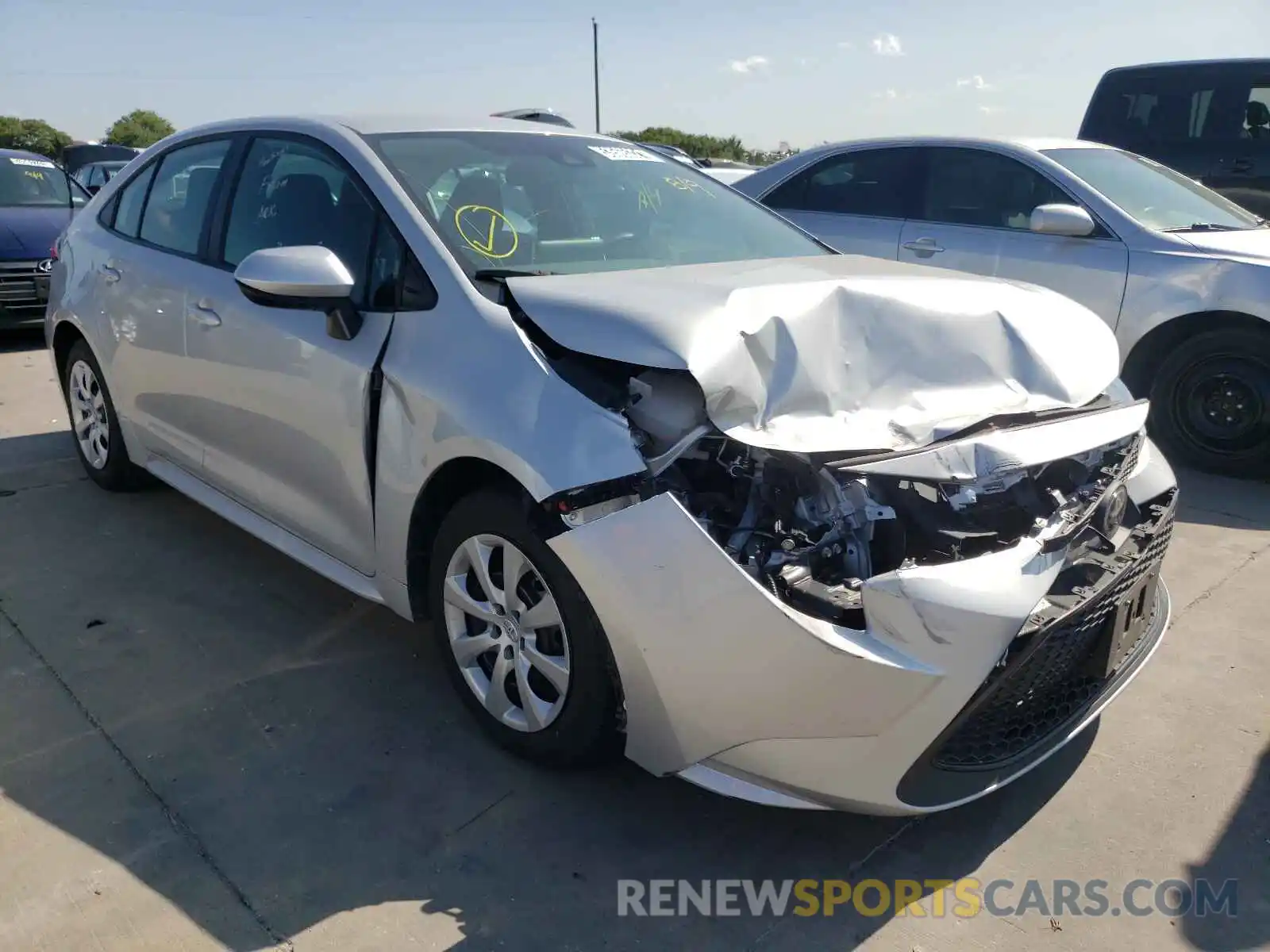 1 Photograph of a damaged car 5YFEPRAE1LP117306 TOYOTA COROLLA 2020