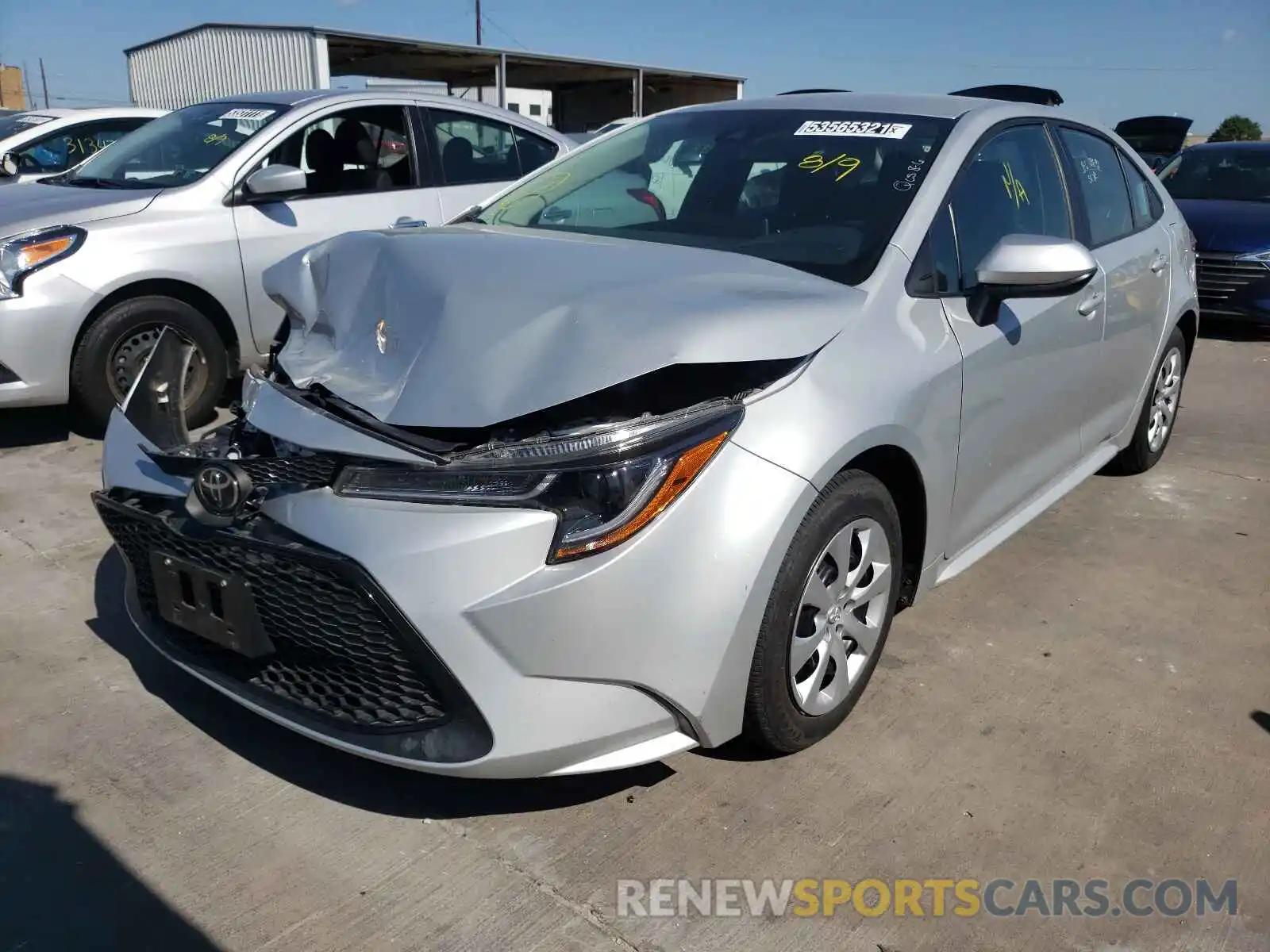 2 Photograph of a damaged car 5YFEPRAE1LP117306 TOYOTA COROLLA 2020