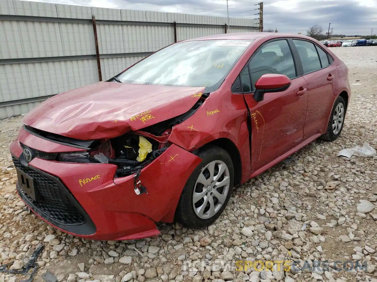 2 Photograph of a damaged car 5YFEPRAE1LP117631 TOYOTA COROLLA 2020