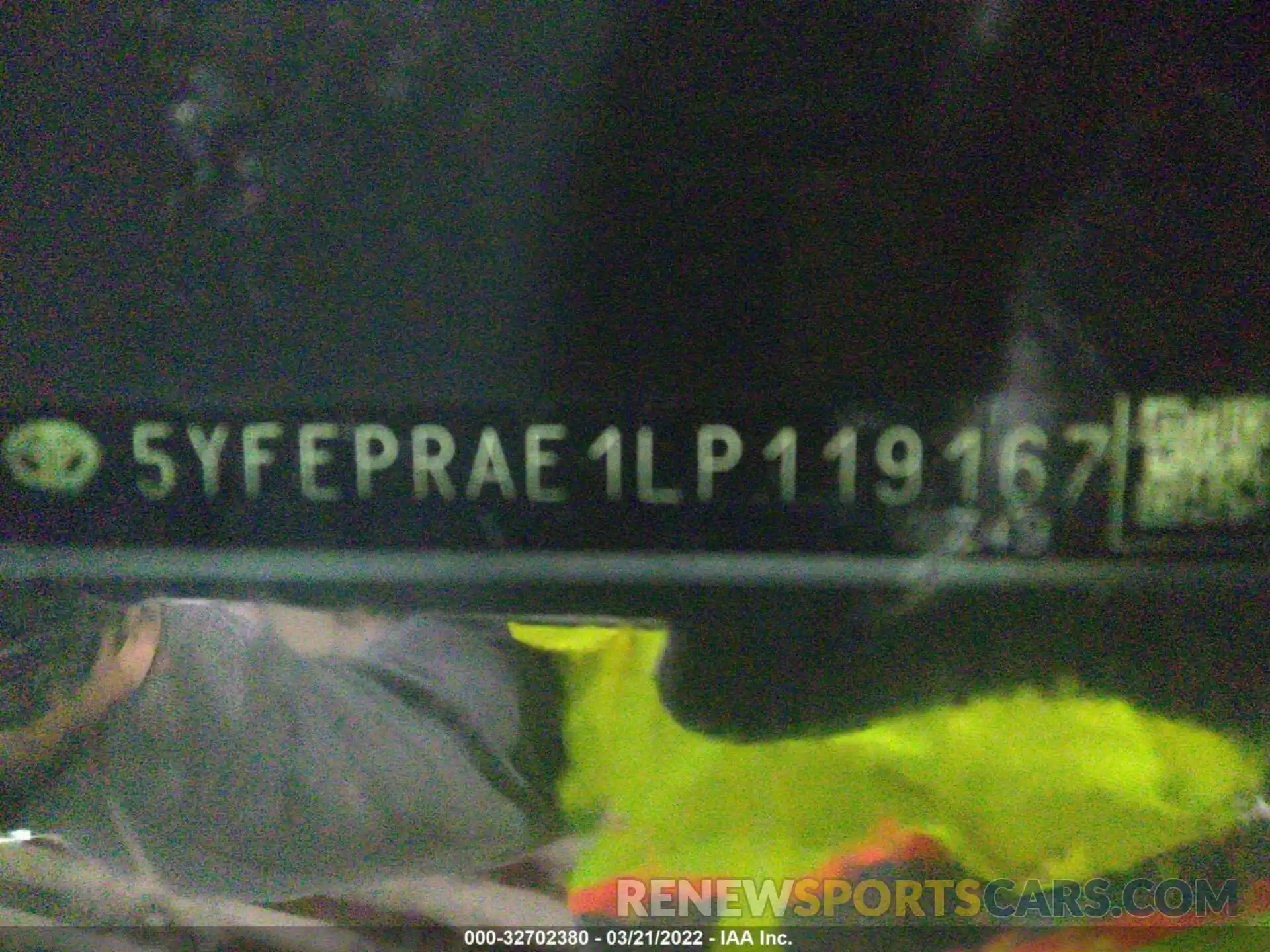 9 Photograph of a damaged car 5YFEPRAE1LP119167 TOYOTA COROLLA 2020