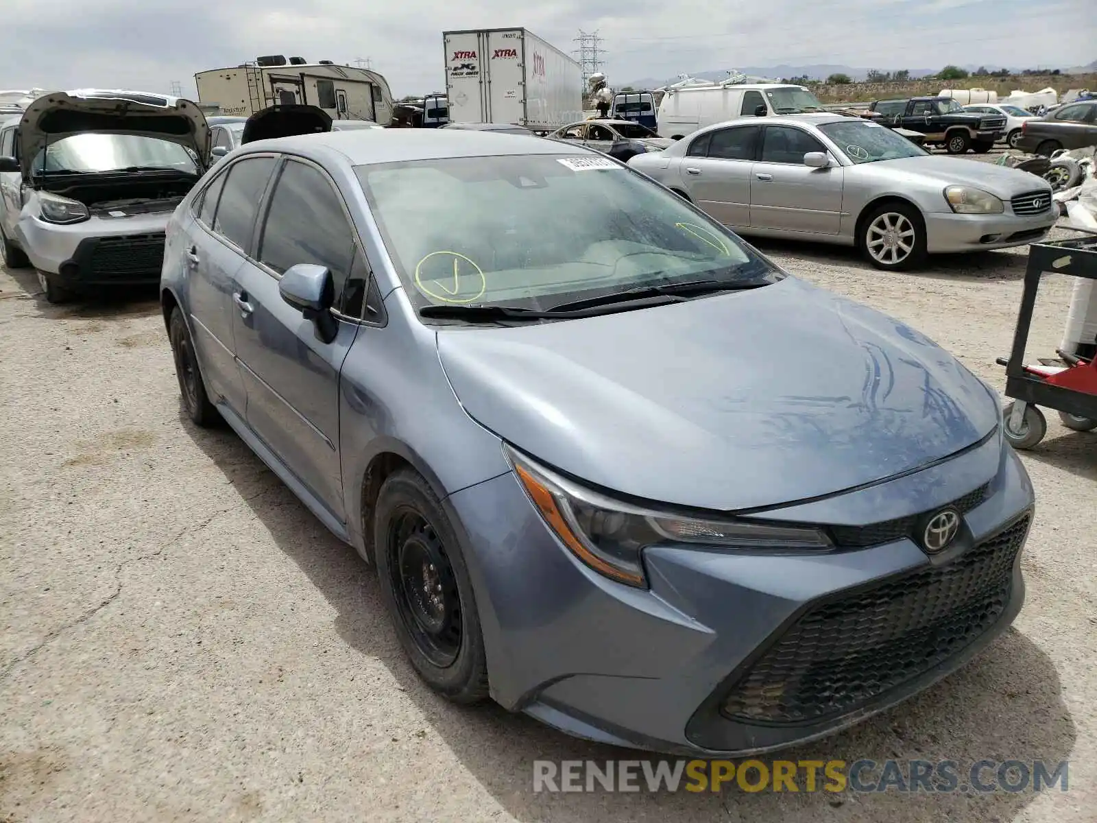 1 Photograph of a damaged car 5YFEPRAE1LP119878 TOYOTA COROLLA 2020