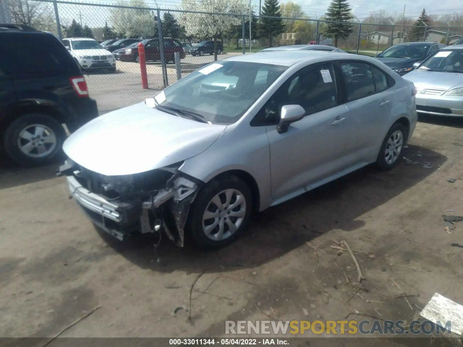 2 Photograph of a damaged car 5YFEPRAE1LP121548 TOYOTA COROLLA 2020