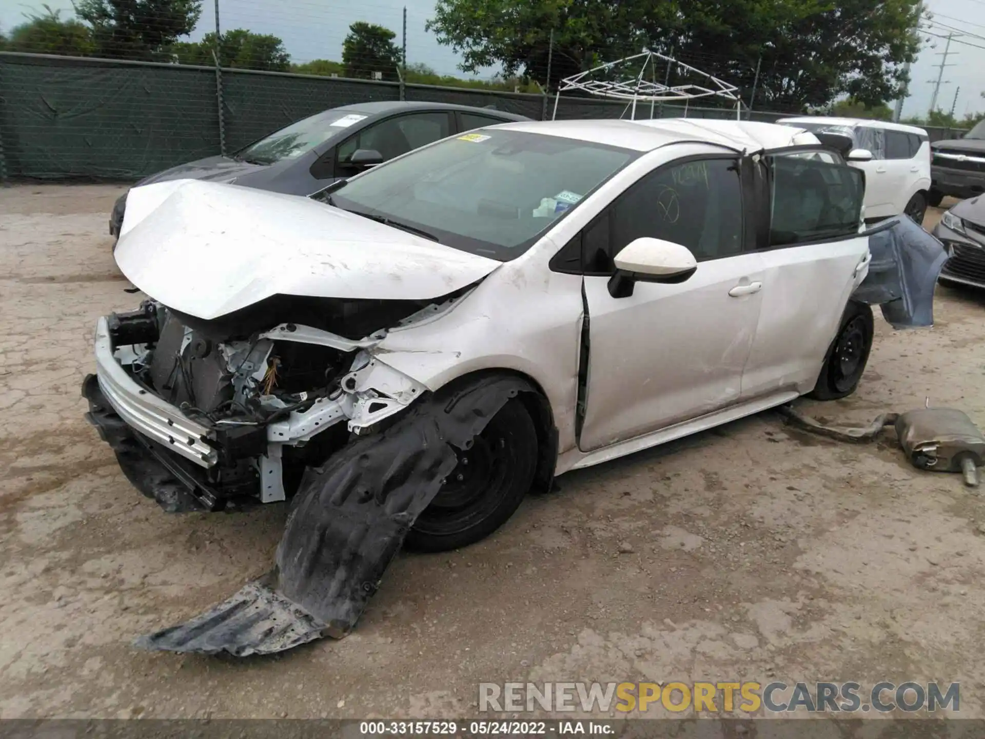 2 Photograph of a damaged car 5YFEPRAE1LP122974 TOYOTA COROLLA 2020