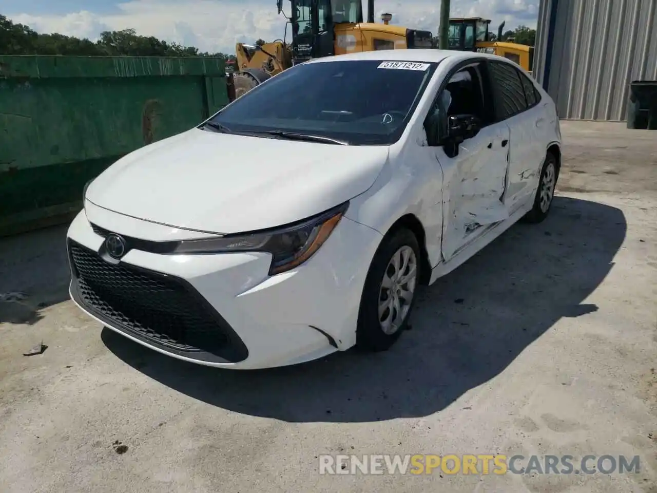 2 Photograph of a damaged car 5YFEPRAE1LP125373 TOYOTA COROLLA 2020