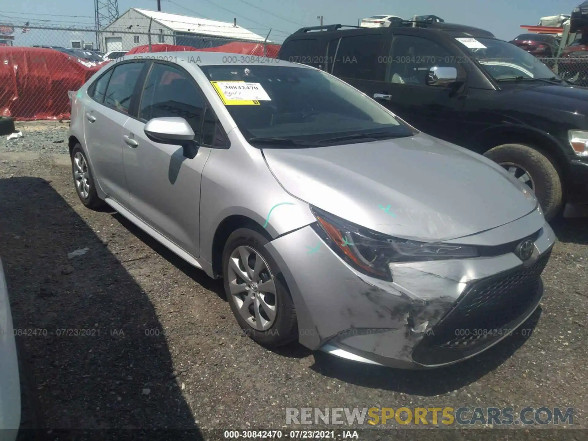 1 Photograph of a damaged car 5YFEPRAE1LP125633 TOYOTA COROLLA 2020